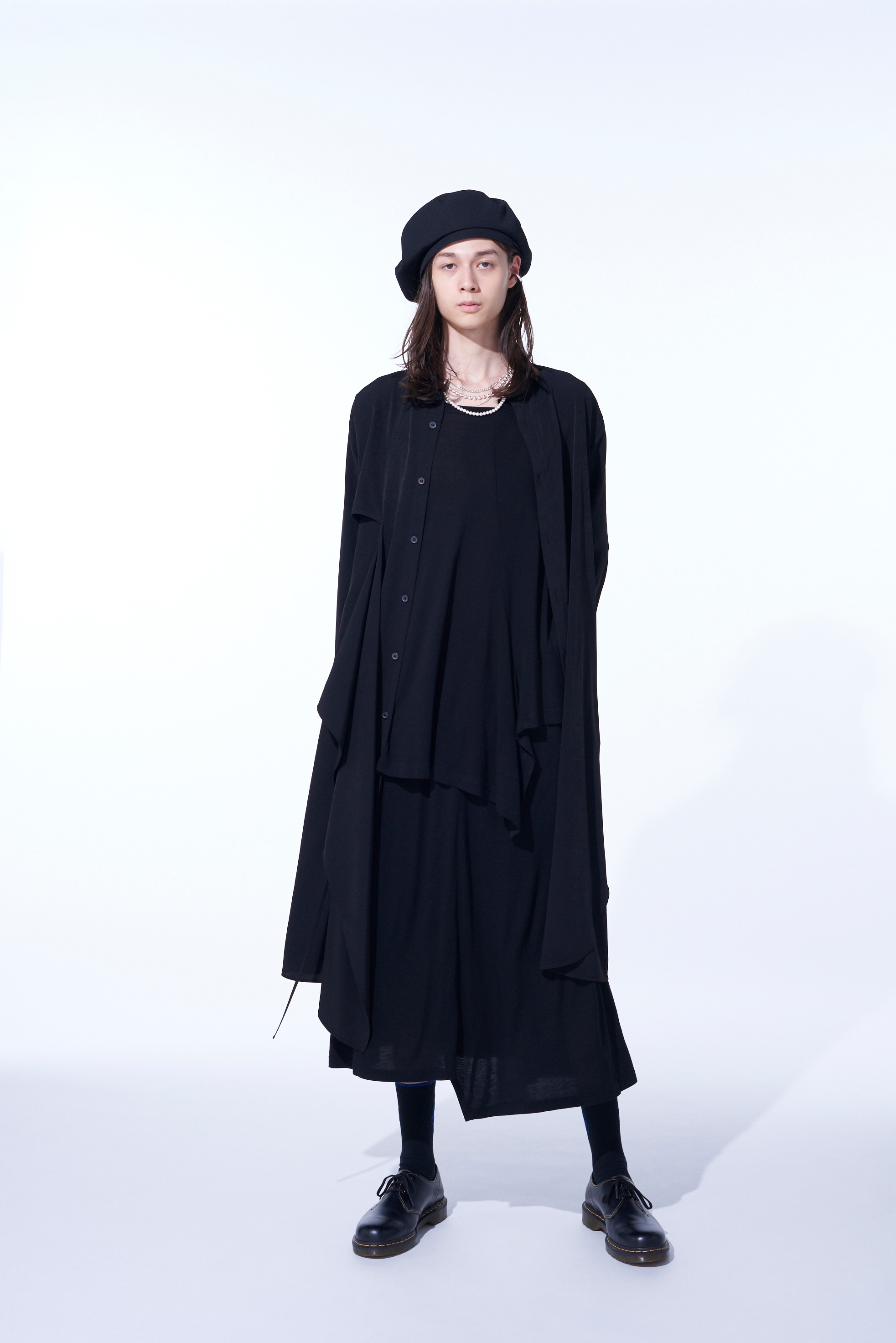 RAYON JERSEY STRINGS GATHERED SKIRT