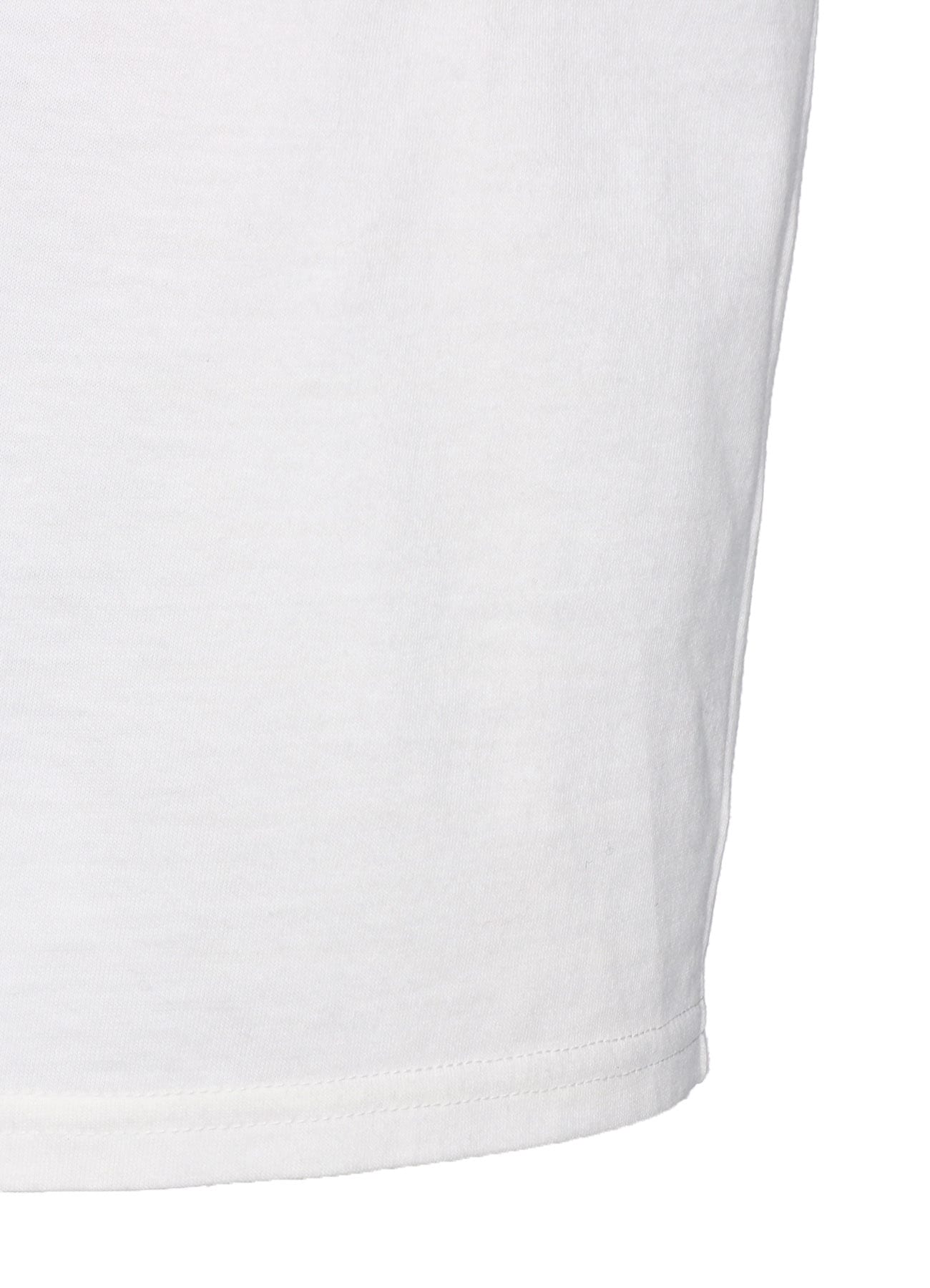 COTTON JERSEY VERTICALLY GRAFTED T-SHIRT WITH HEM SLITS