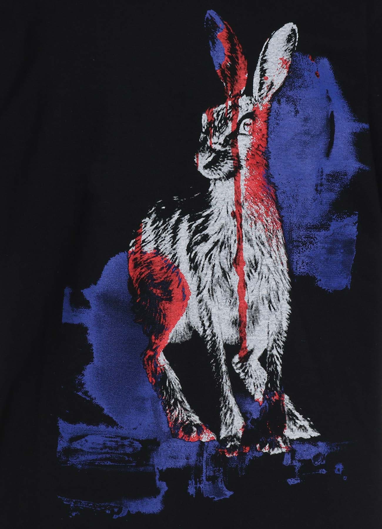 "WILD RABBIT " ANIMAL GRAPHIC T-SHIRT