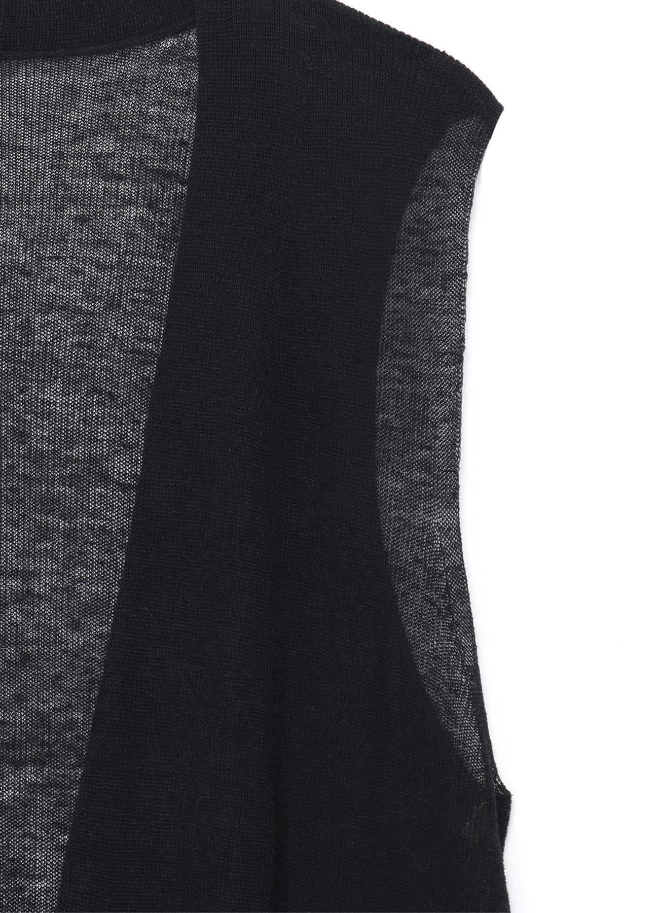 long black sleeveless gilet