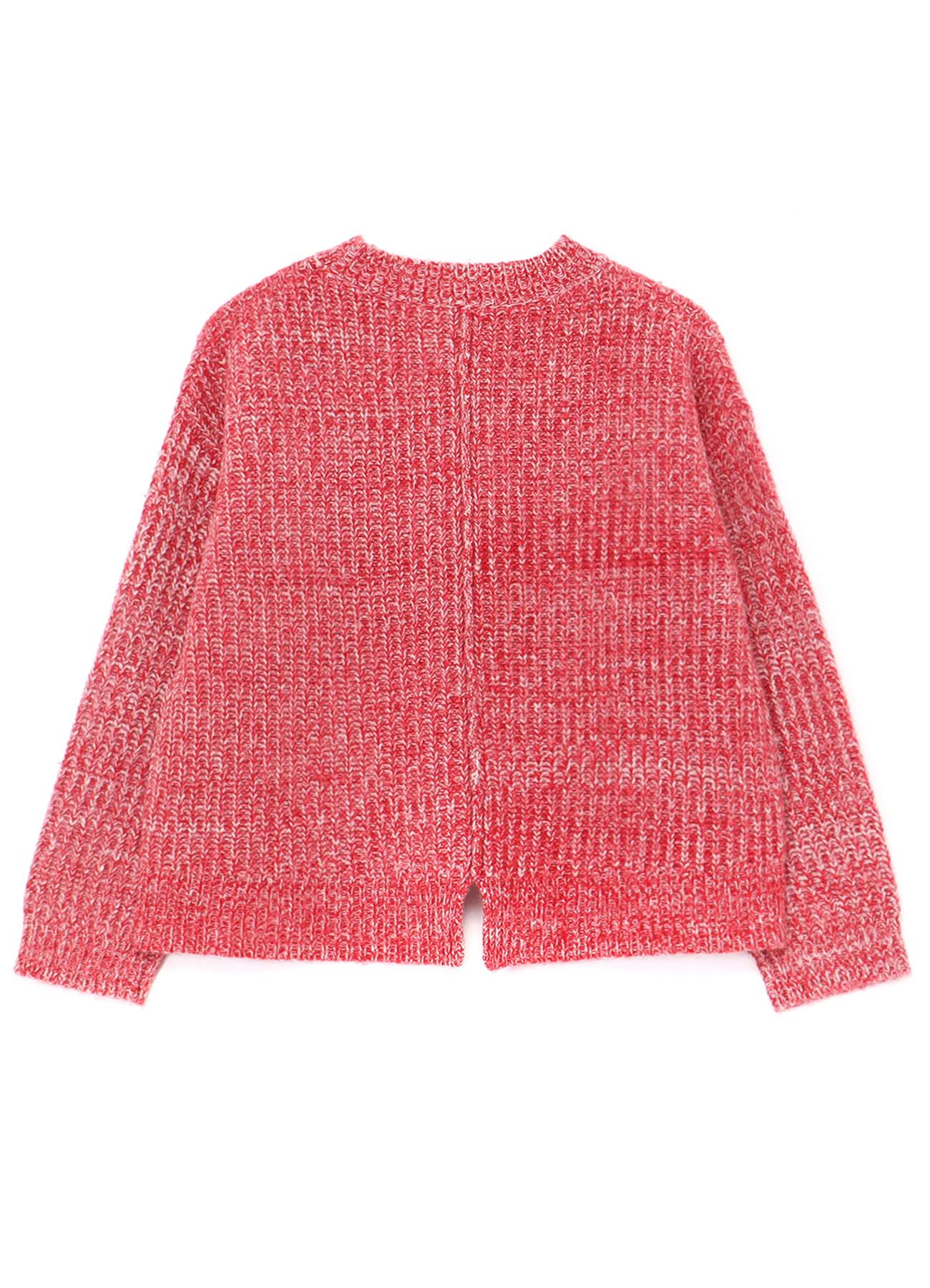 WOOL NYLON MELANGE KNIT PULLOVER(FREE SIZE Red): Y's for living