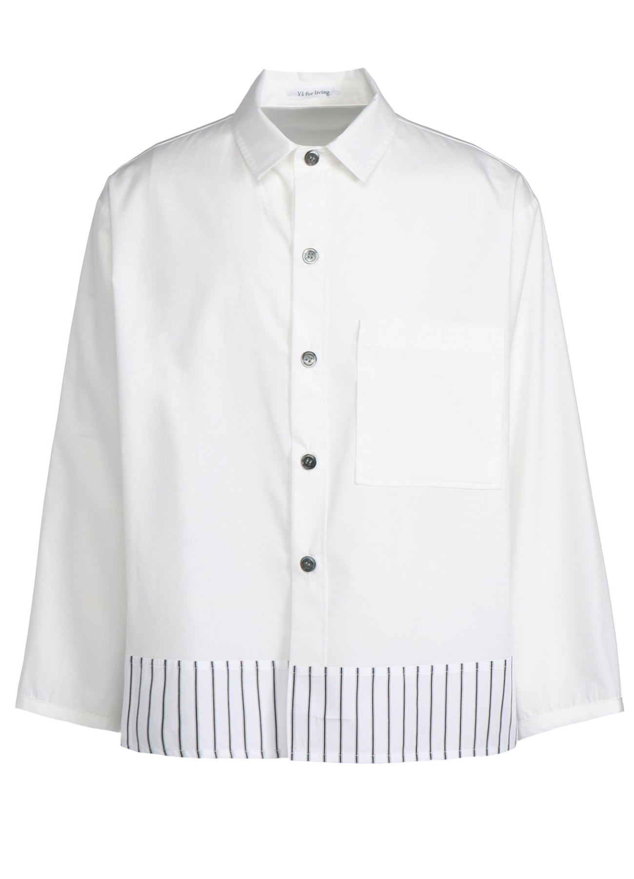 COTTON BROAD SHIRT (M)(M White x Stripe): Y's for living｜THE SHOP 