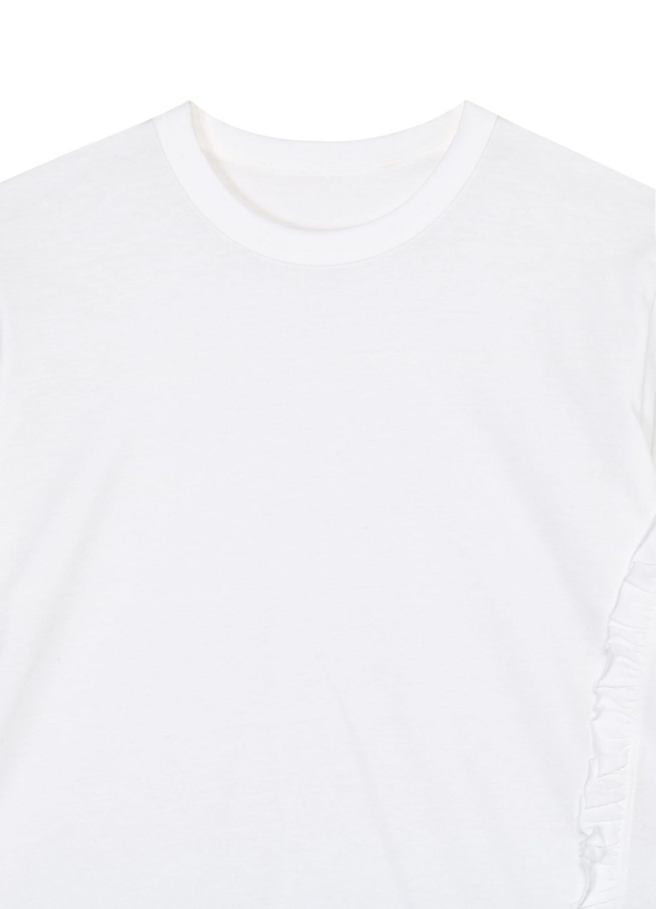 COTTON JERSEY FRILL T-SHIRTS(FREE SIZE White): Y's for living｜THE 