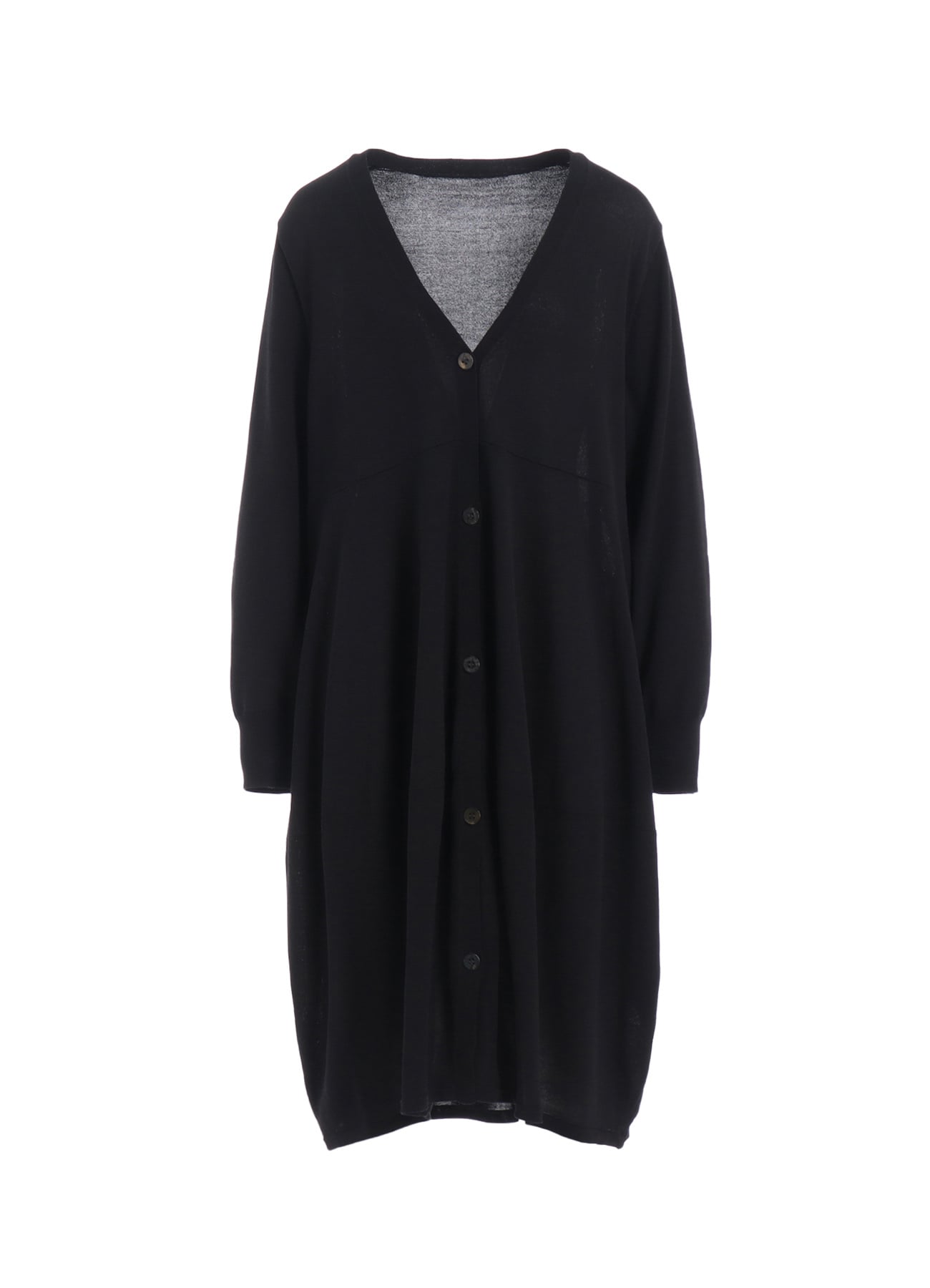 COTTON ACETATE KNIT LONG CARDIGAN