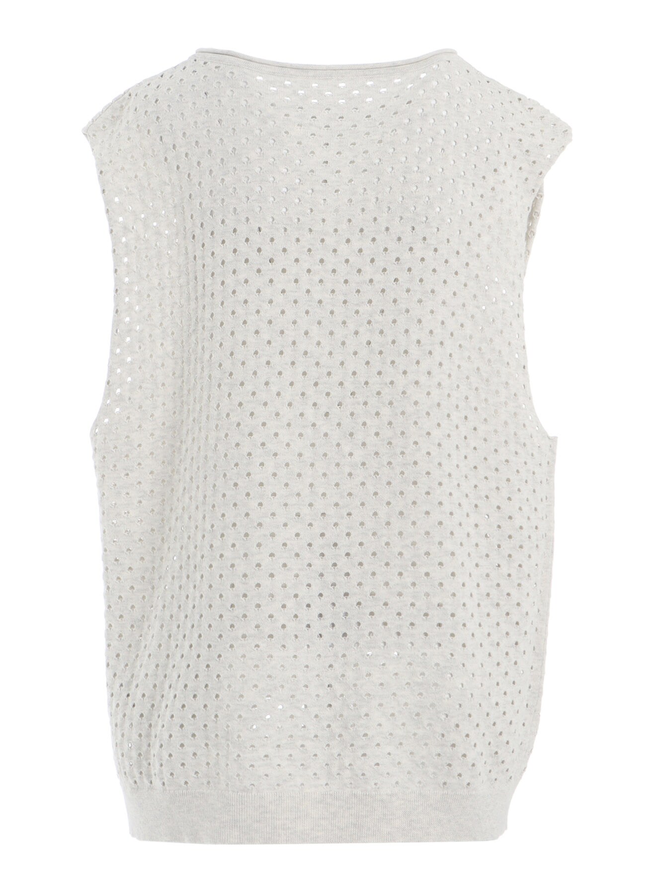 SUPER SOFT COTTON KNIT EYELET VEST
