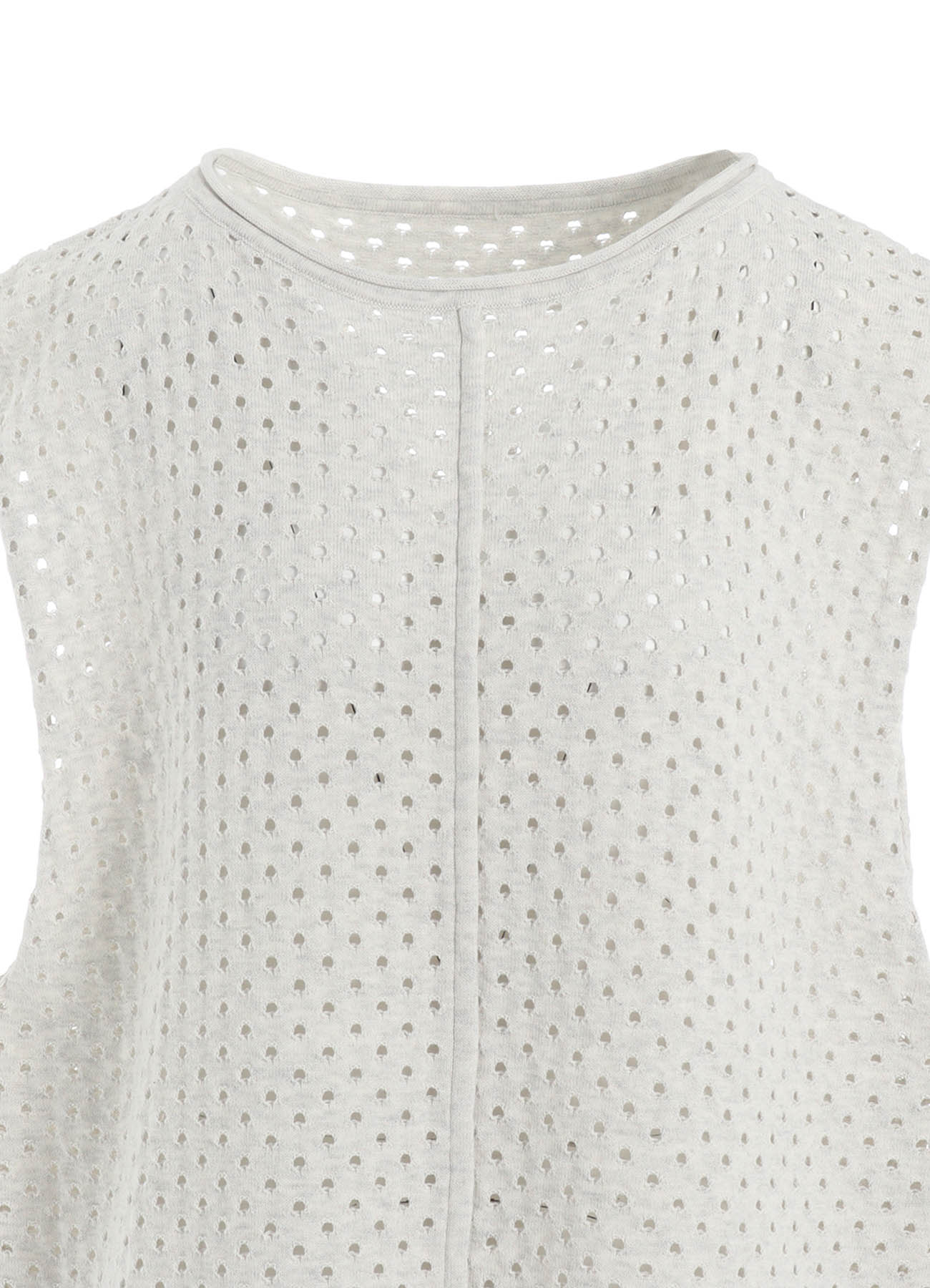 SUPER SOFT COTTON KNIT EYELET VEST