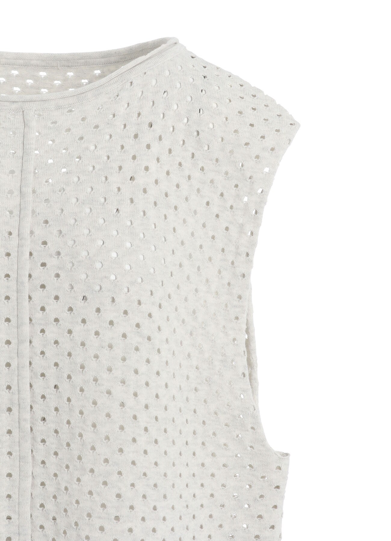 SUPER SOFT COTTON KNIT EYELET VEST