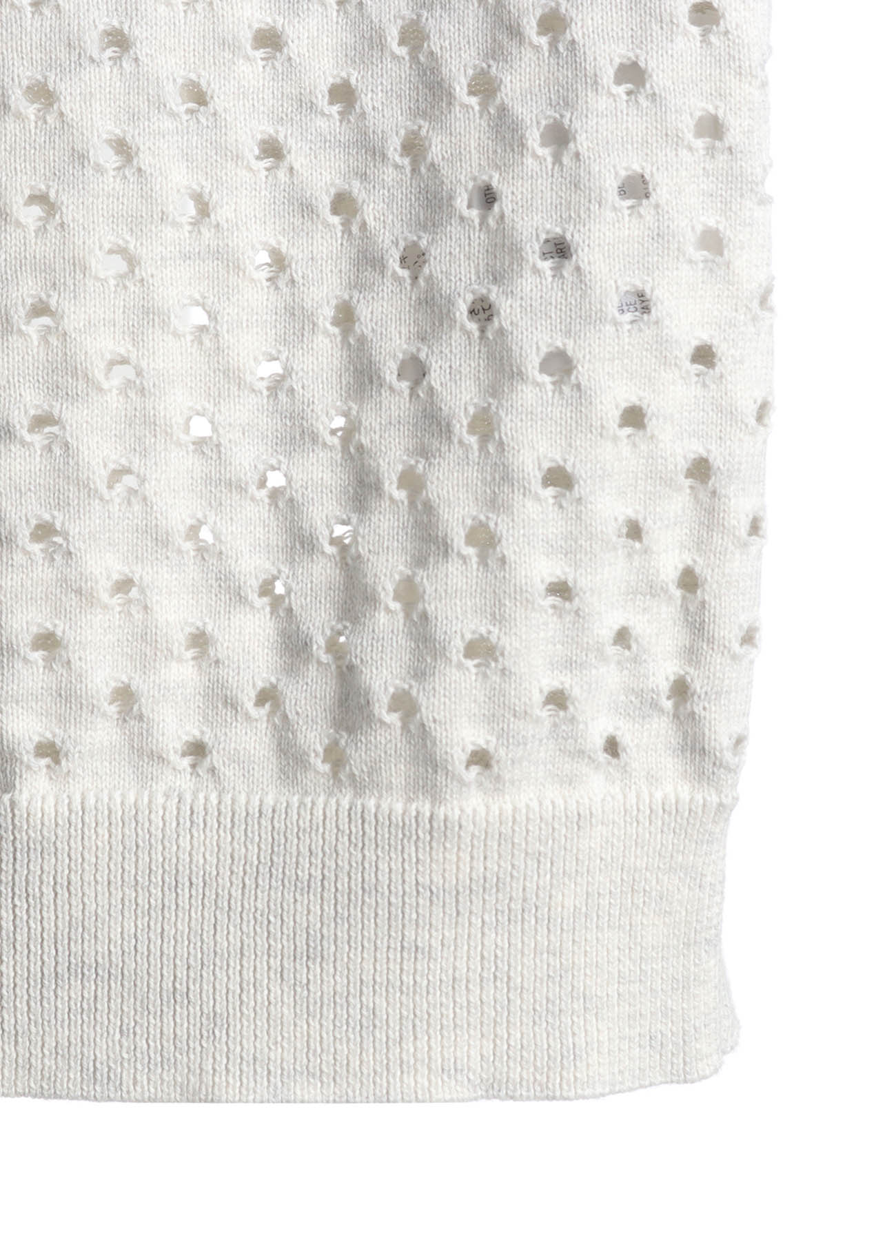 SUPER SOFT COTTON KNIT EYELET VEST