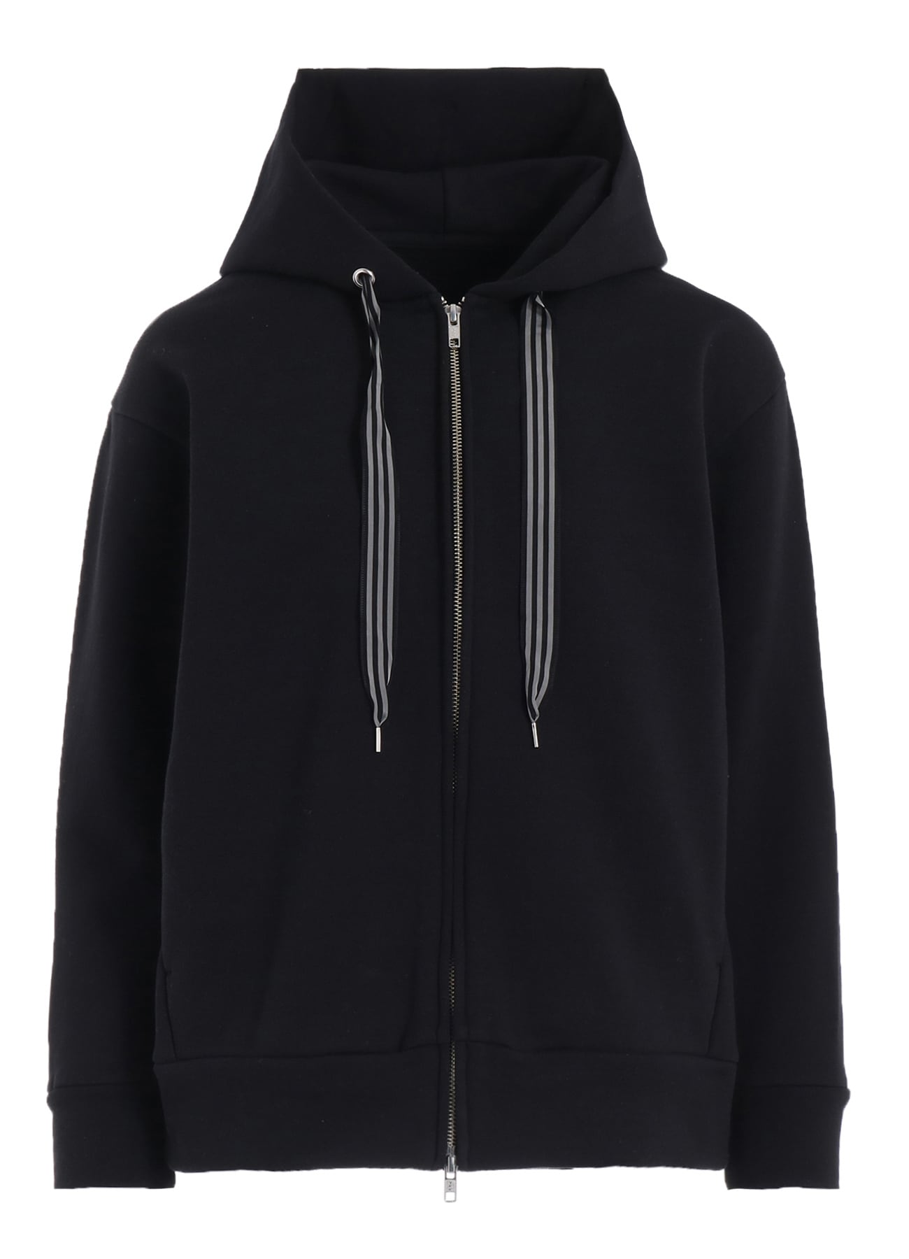 COTTON FLEECE + STRIPE RIBBON HOODIE