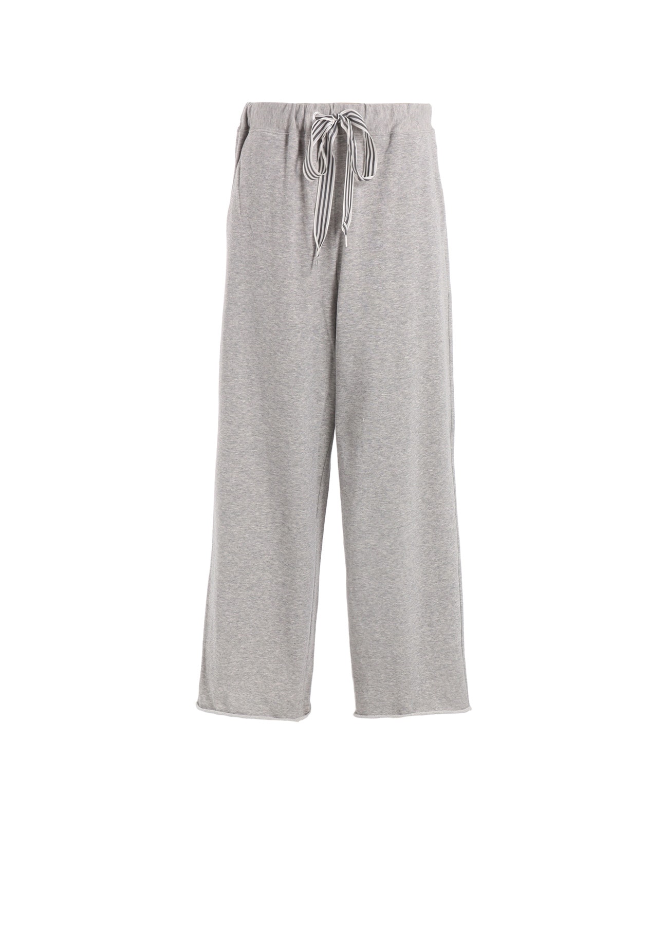 COTTON FLEECE + STRIPE RIBBON PANTS