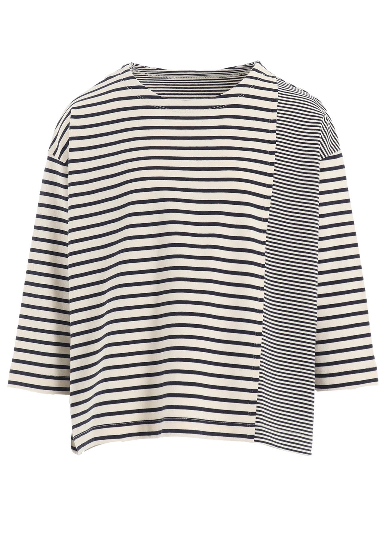 BORDER SWITCHING  3/4 SLEEVE SHIRT