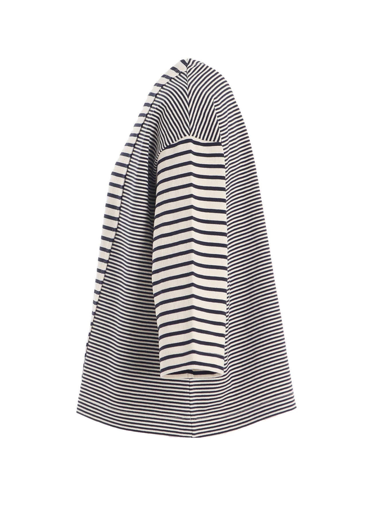 BORDER SWITCHING  3/4 SLEEVE SHIRT