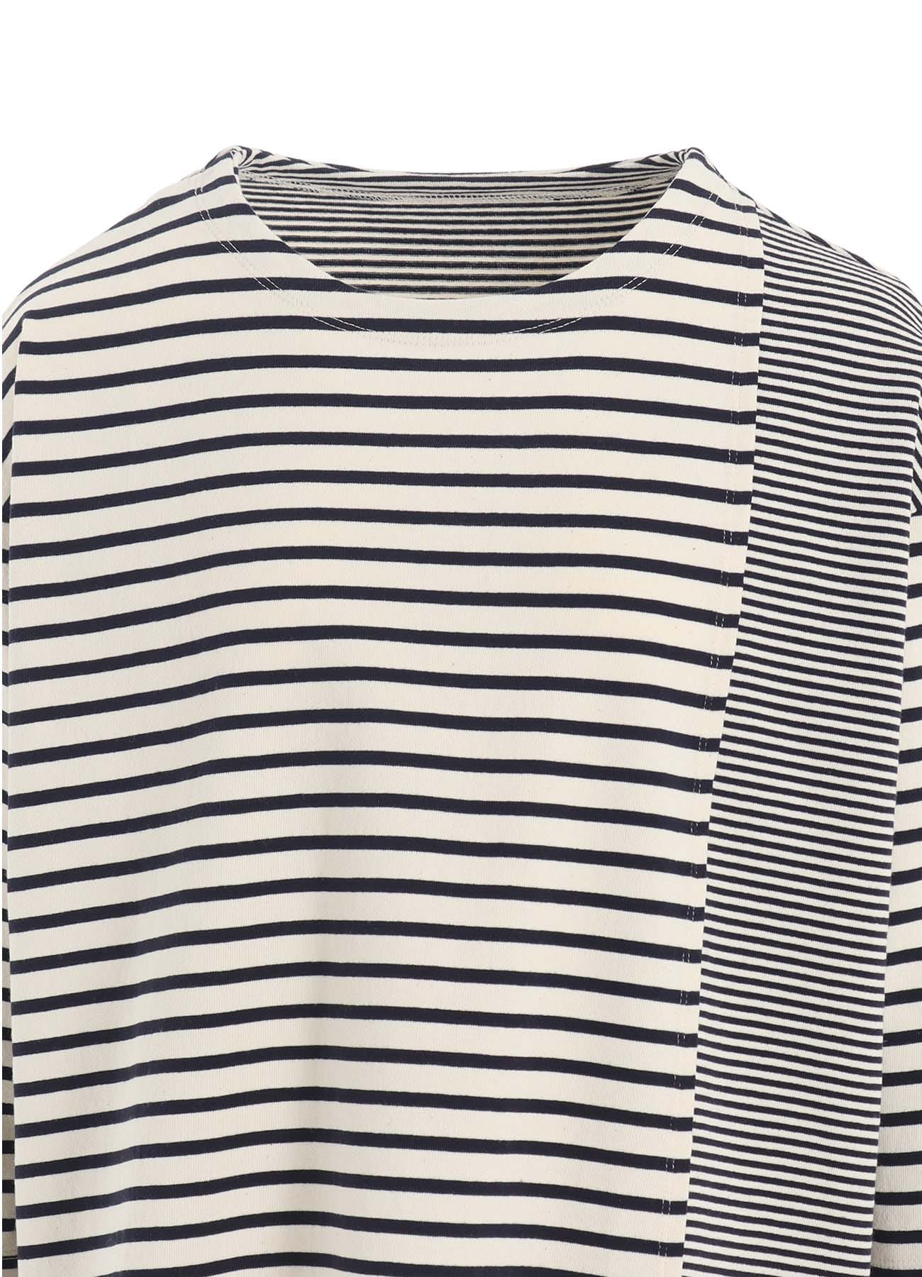 BORDER SWITCHING  3/4 SLEEVE SHIRT