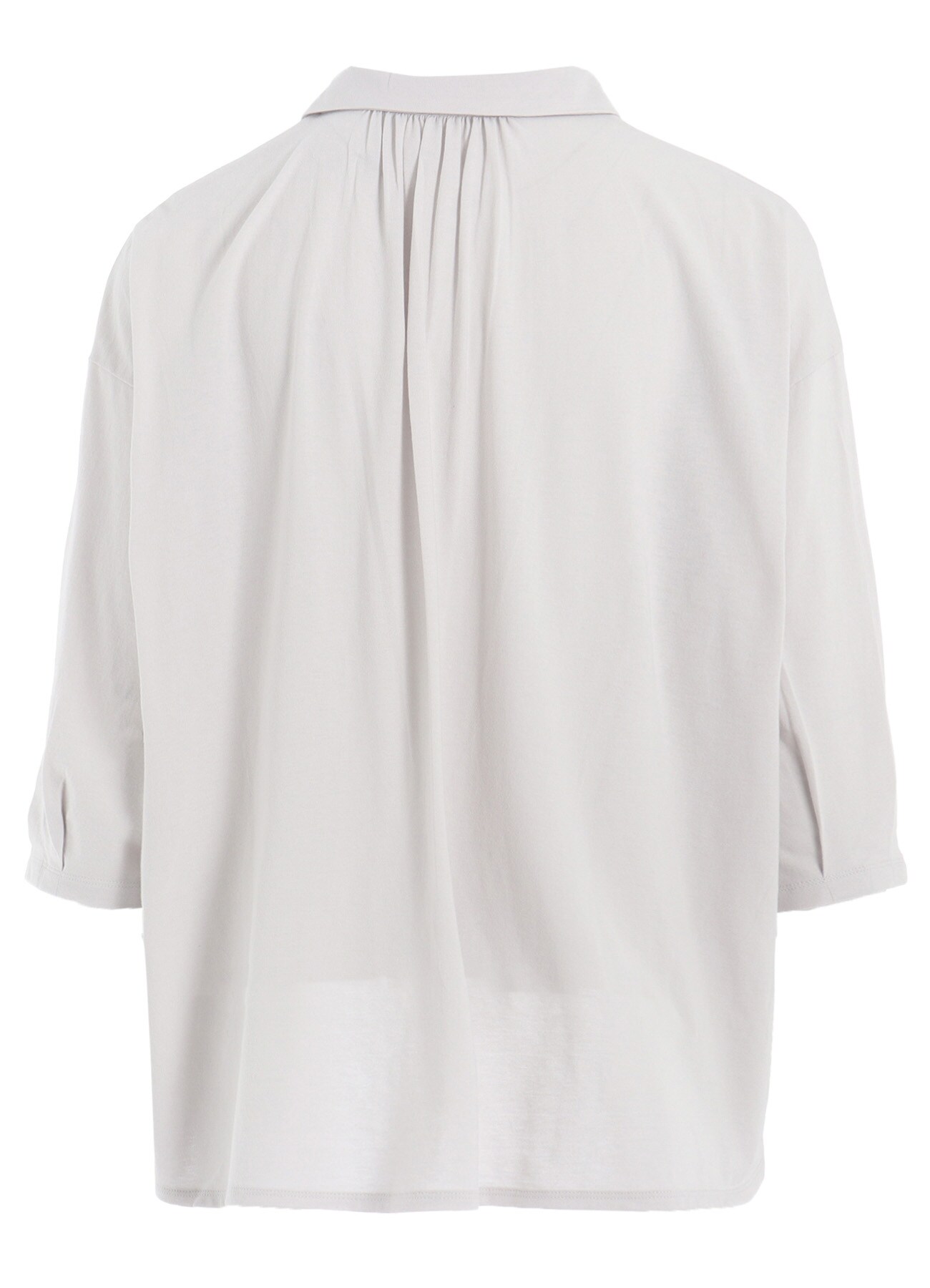 JERSEY + VOILE DOT PRINT SHIRT CARDIGAN