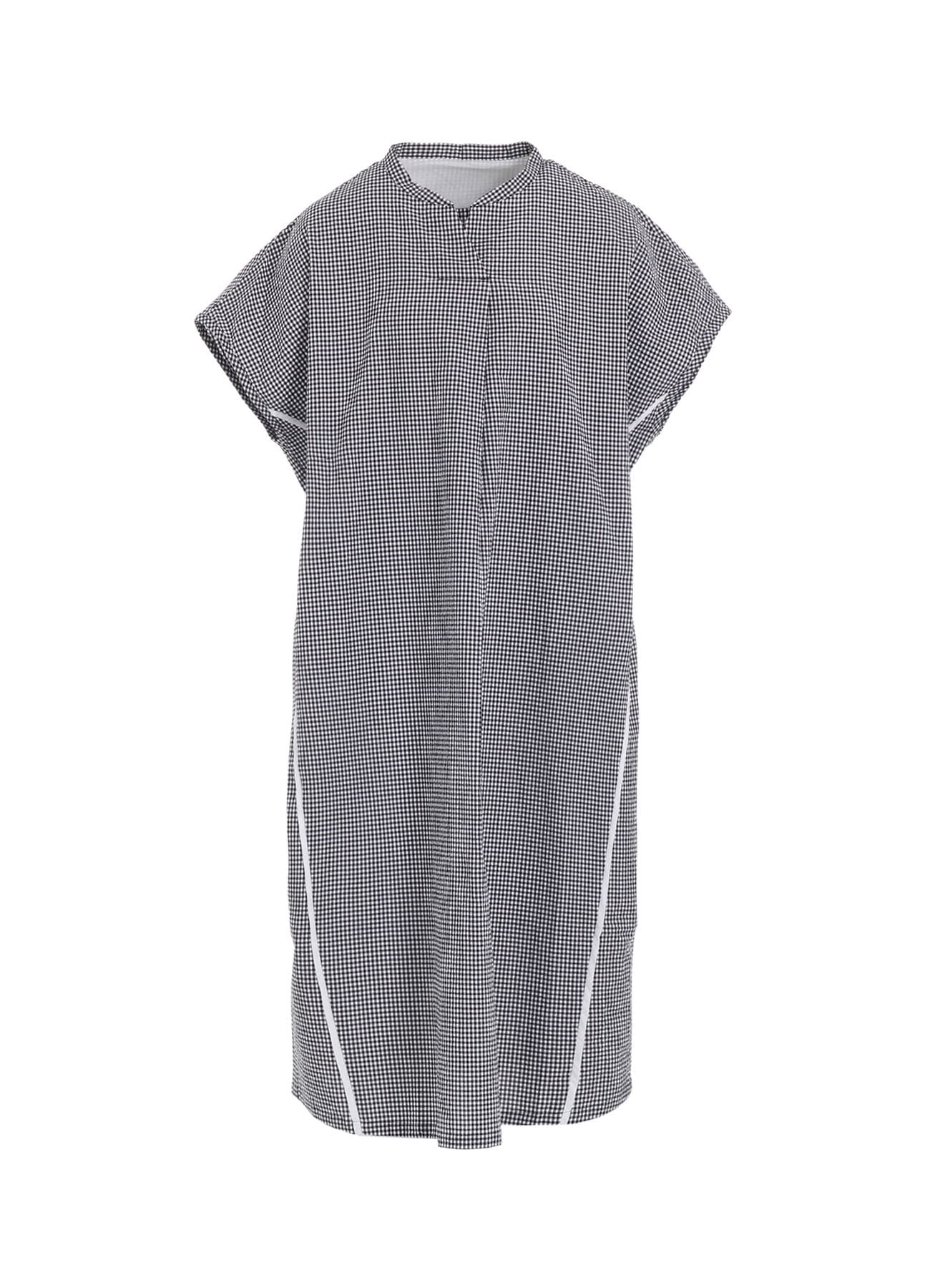 COTTON SEERSUCKER PLAID ONE PIECE