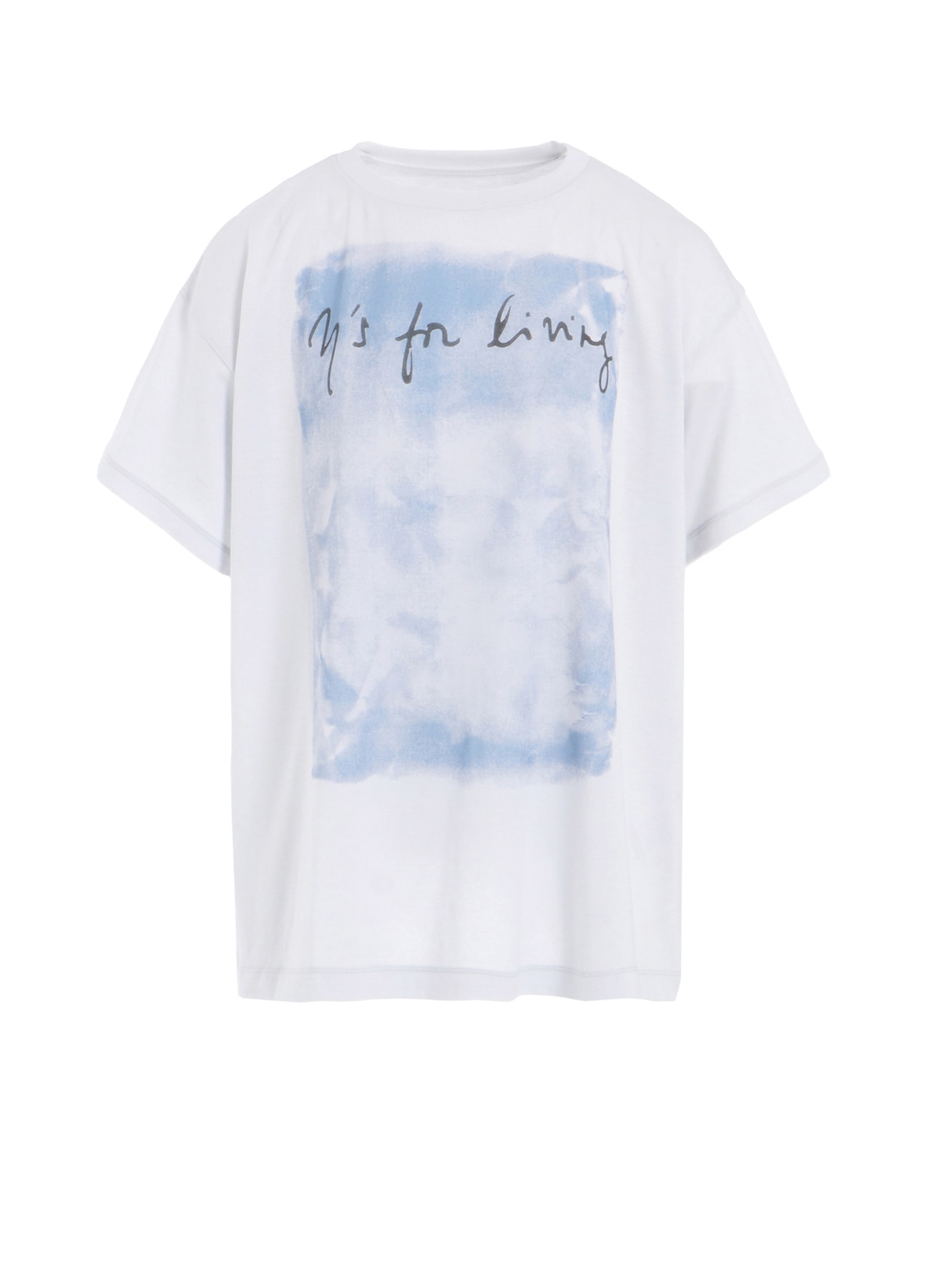 COTTON RAYON JERSEY FUZZY PRINT SHIRT