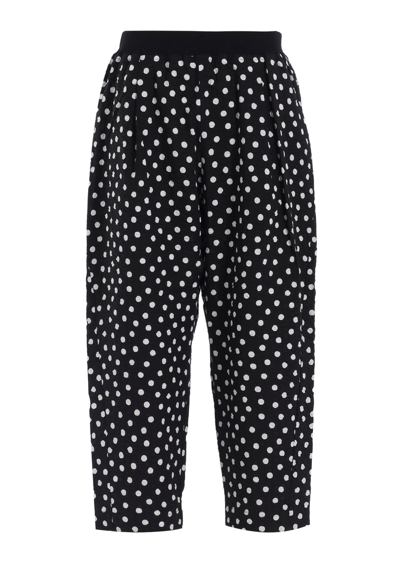 COTTON RIPPLE DOT PRINT 4/5 LENGTH PANTS