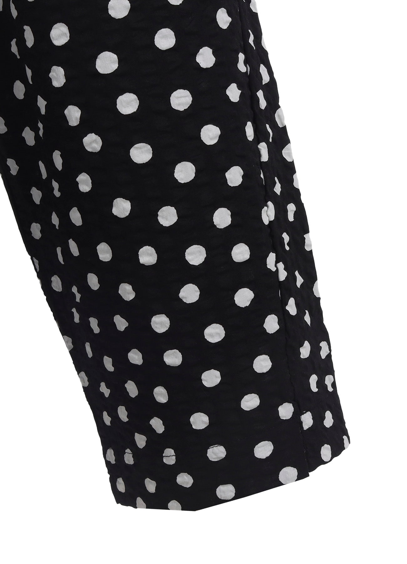 COTTON RIPPLE DOT PRINT 4/5 LENGTH PANTS