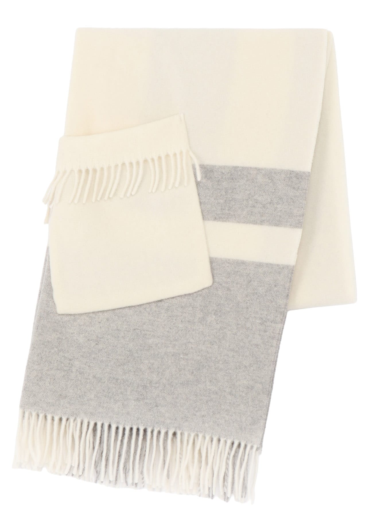 FULLING WOOL PLAID SHAWL