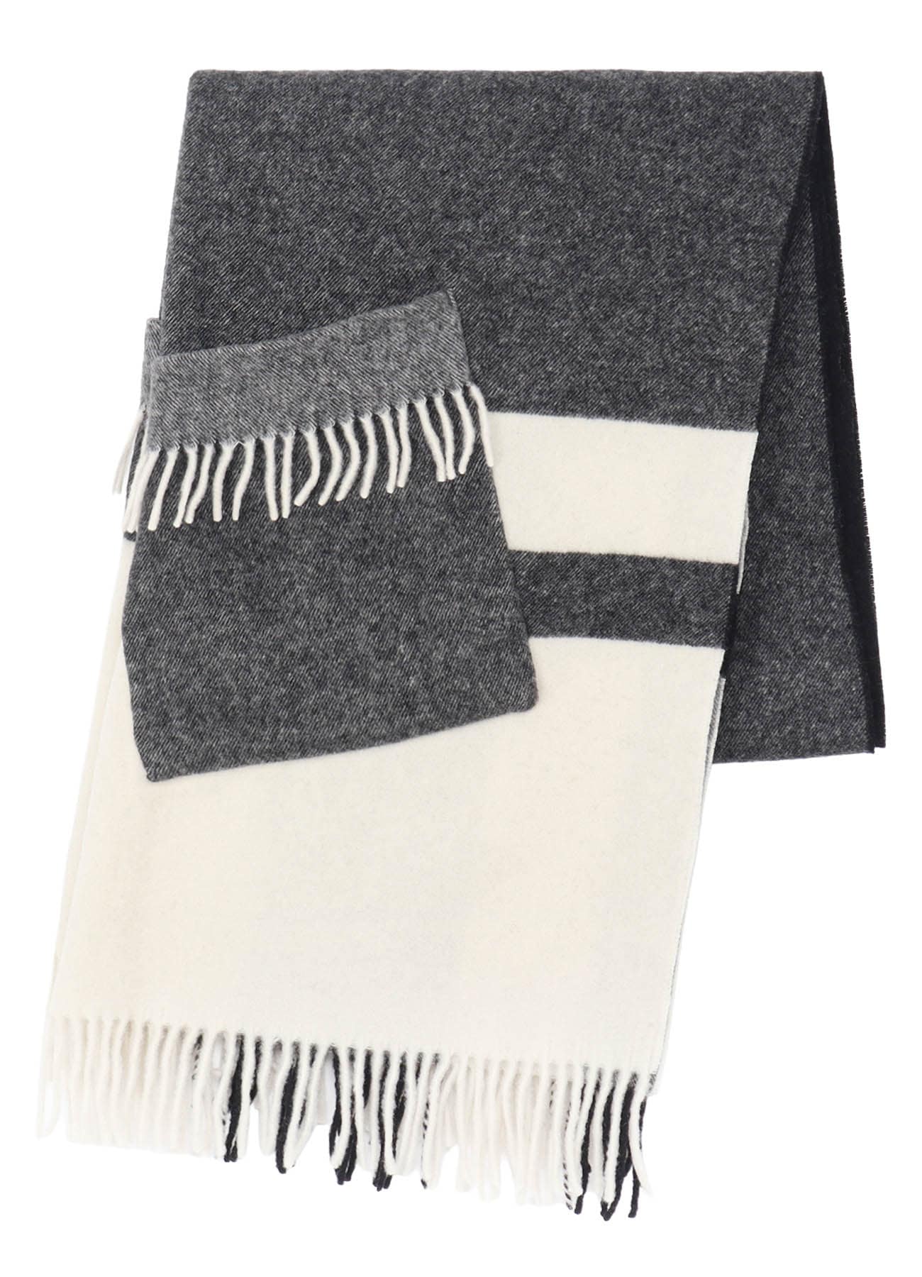 FULLING WOOL PLAID SHAWL