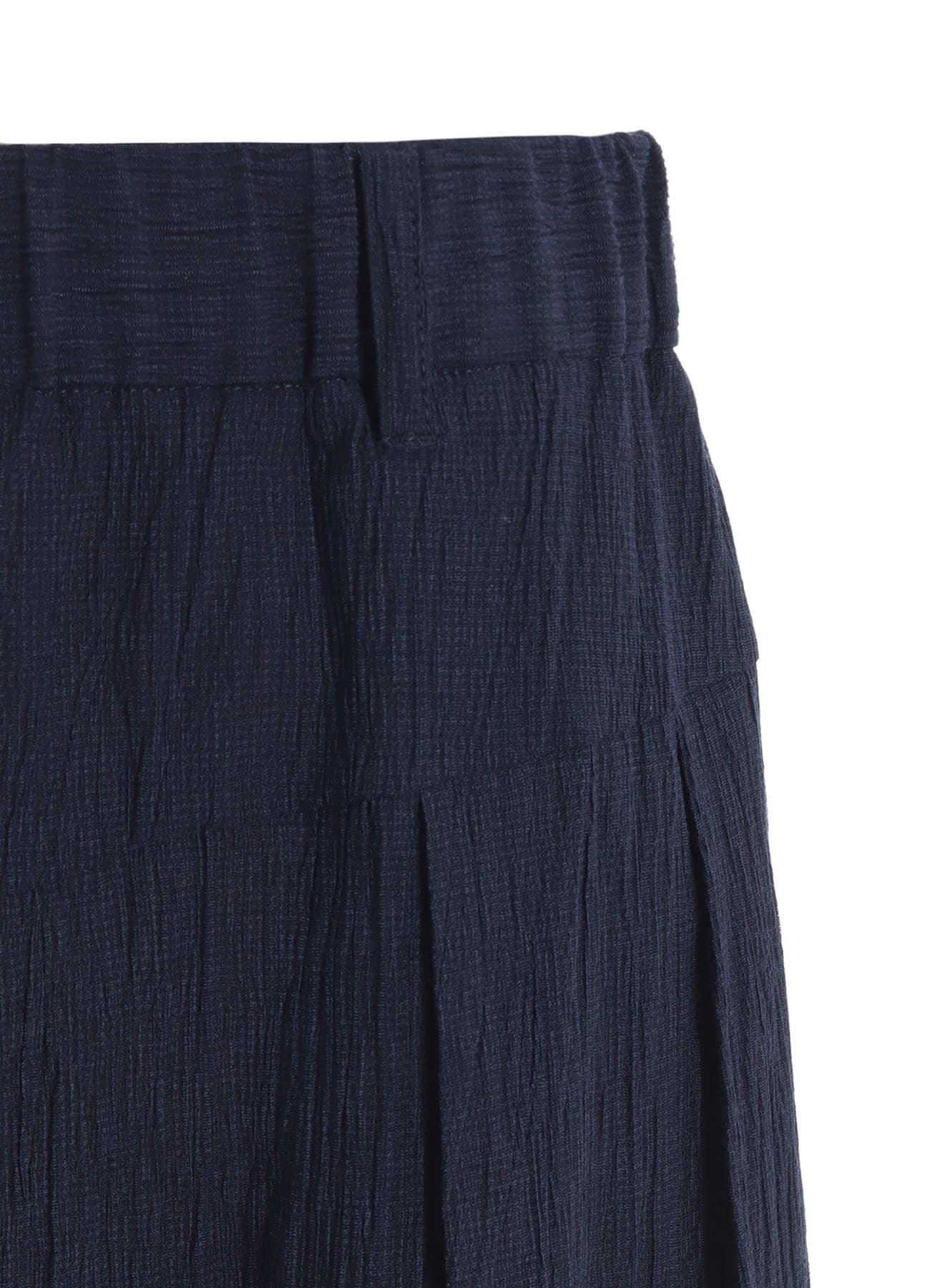 PLAID CREPE WASHER PANTS