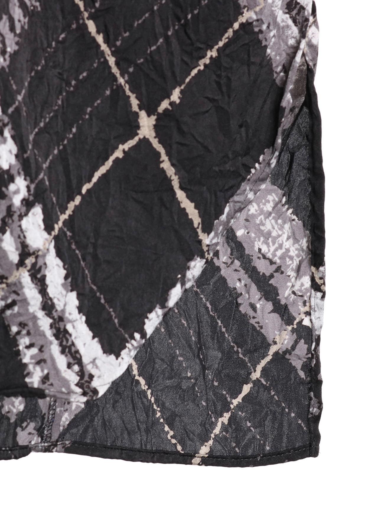 WASHER BIAS PLAID PRINT LONG SHIRT
