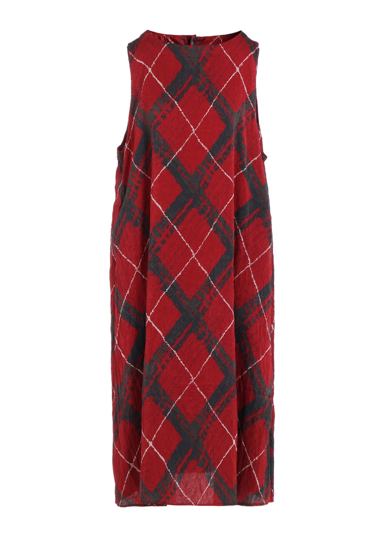 WASHER BIAS PLAID PRINT JUMPER DRESS