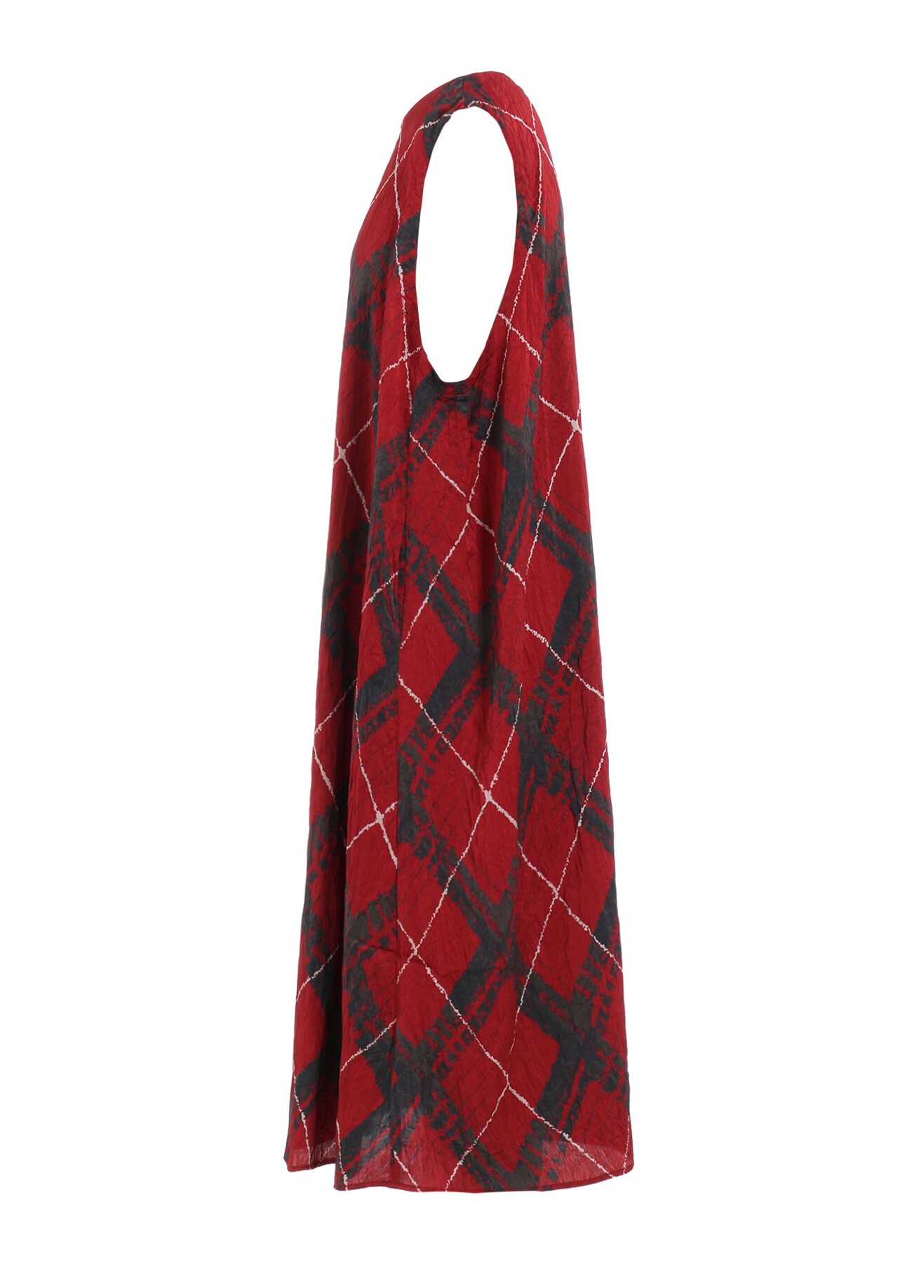 WASHER BIAS PLAID PRINT JUMPER DRESS