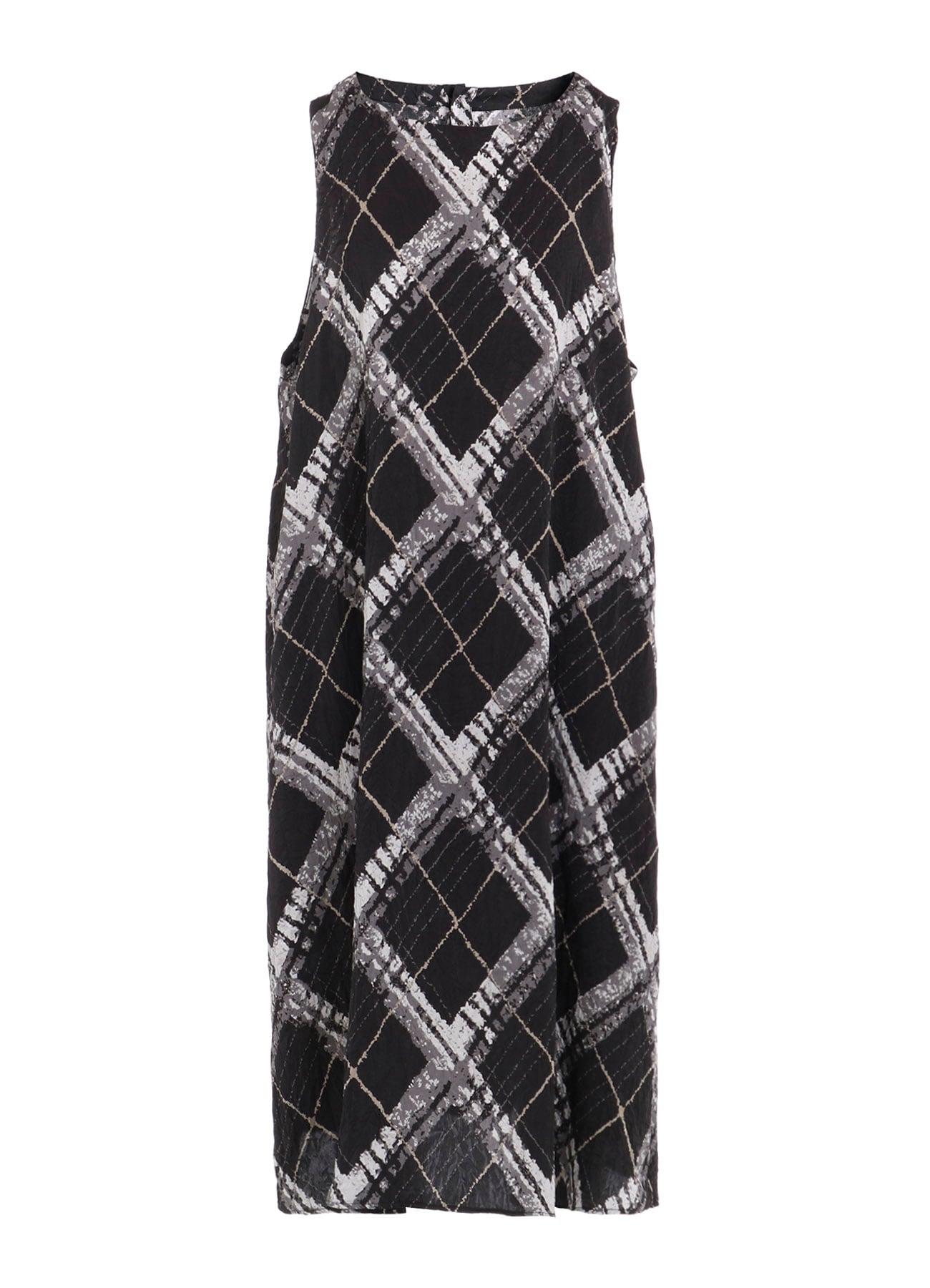 WASHER BIAS PLAID PRINT JUMPER DRESS