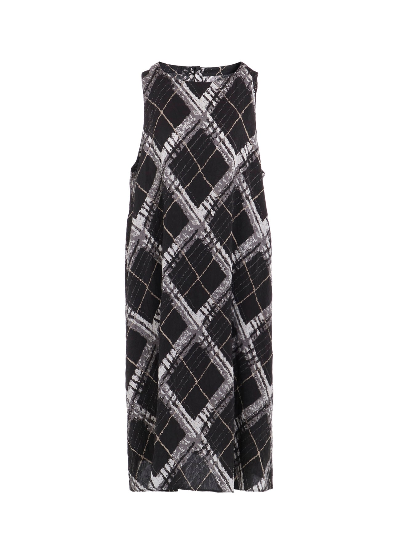 WASHER BIAS PLAID PRINT JUMPER DRESS