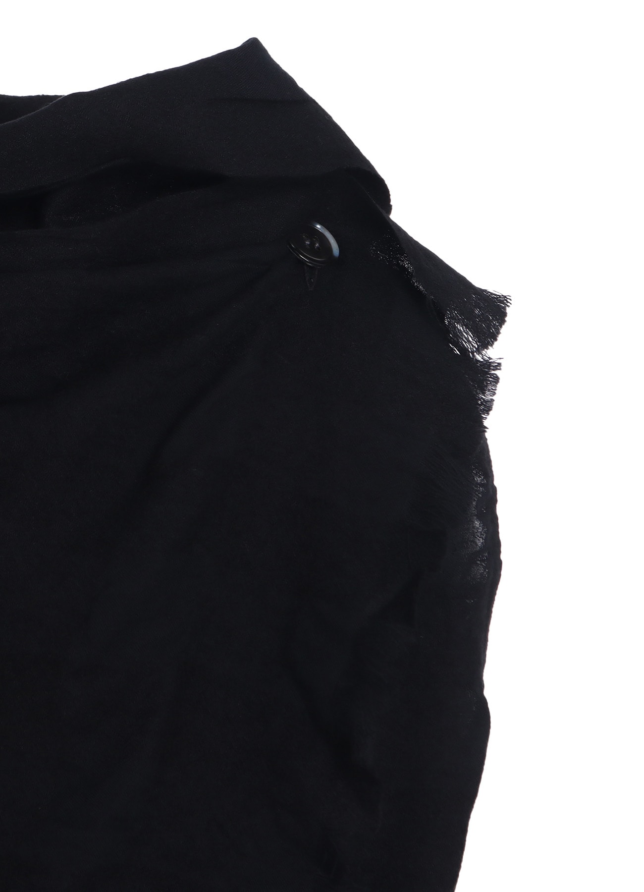 COTTON WOOL SHIRRING SHAWL VEST