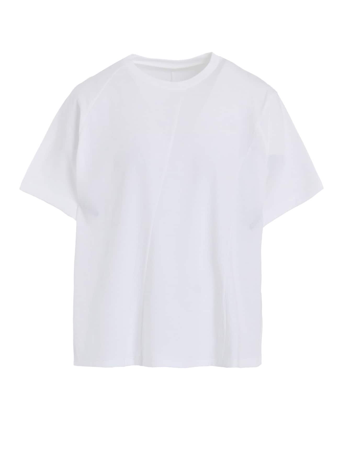 TWISTED COTTON JERSEY SWITCHING HALF SLEEVE SHIRT