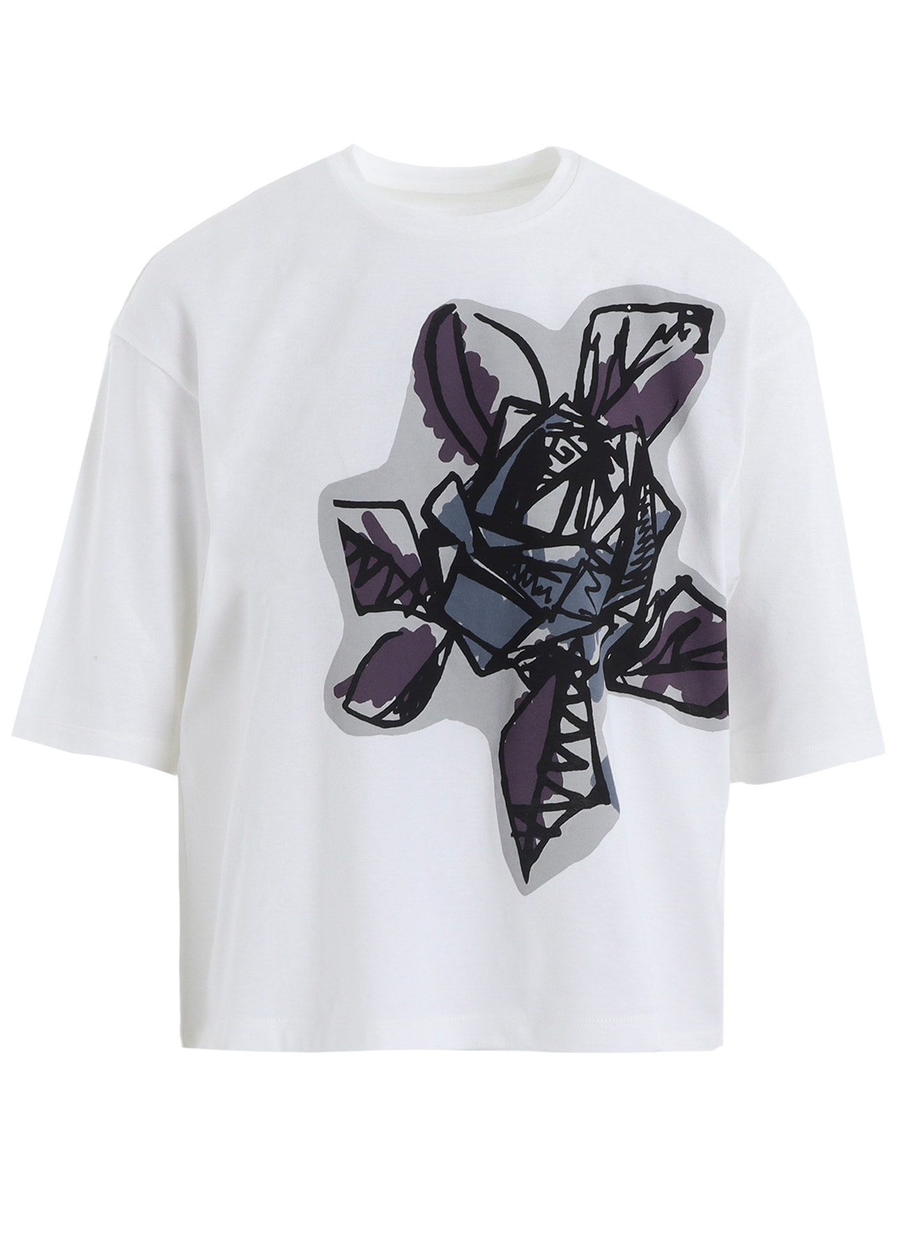 SOFT COTTON JERSEY WILD FLOWER PRINT SHIRT