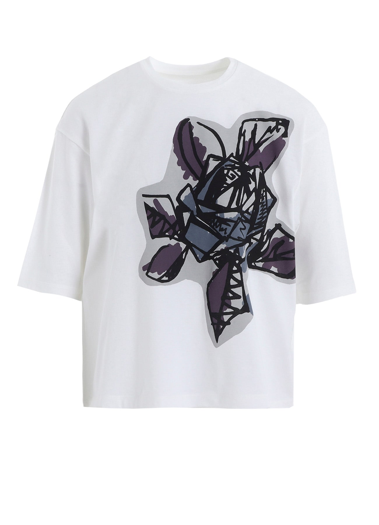 SOFT COTTON JERSEY WILD FLOWER PRINT SHIRT