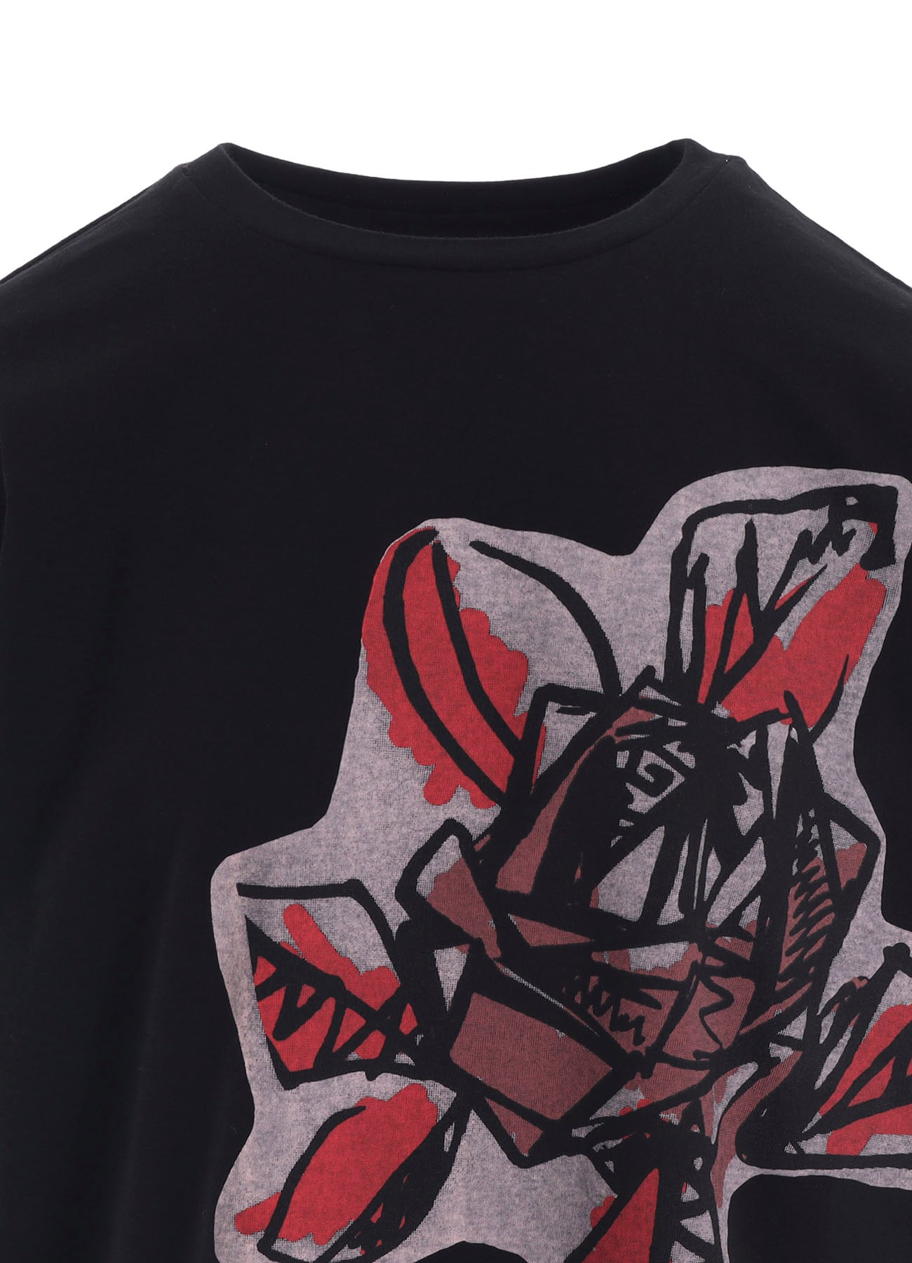 SOFT COTTON JERSEY WILD FLOWER PRINT 3/4 SLEEVE SHIRT