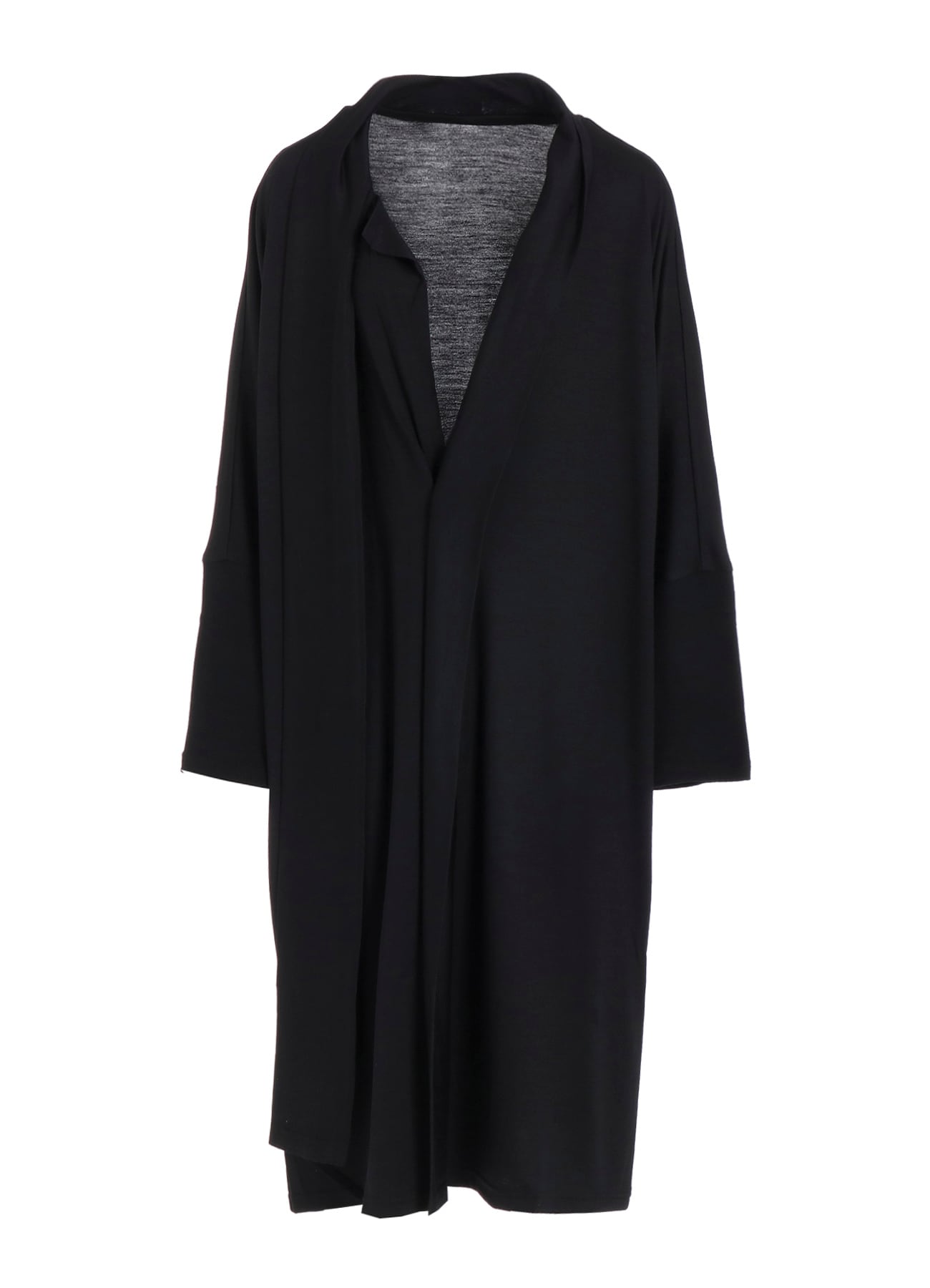 WASHABLE WOOL JERSEY LONG CARDIGAN