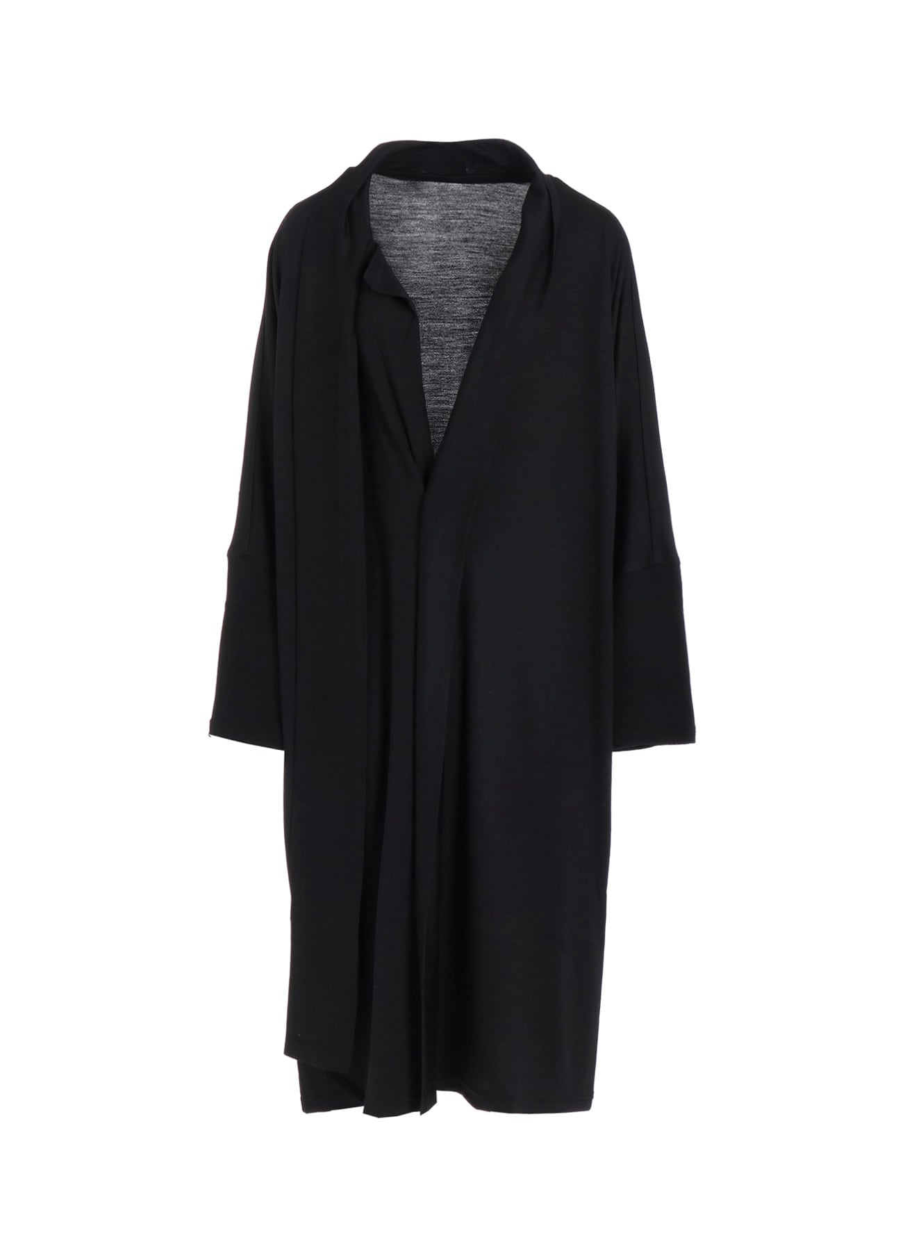 WASHABLE WOOL JERSEY LONG CARDIGAN