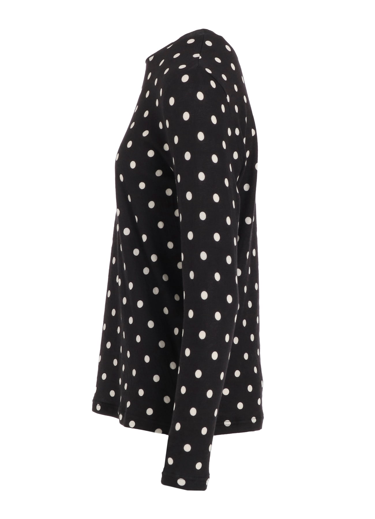 80/1 DUAL-LAYER JERSEY DOT PRINT CREW NECK SHIRT