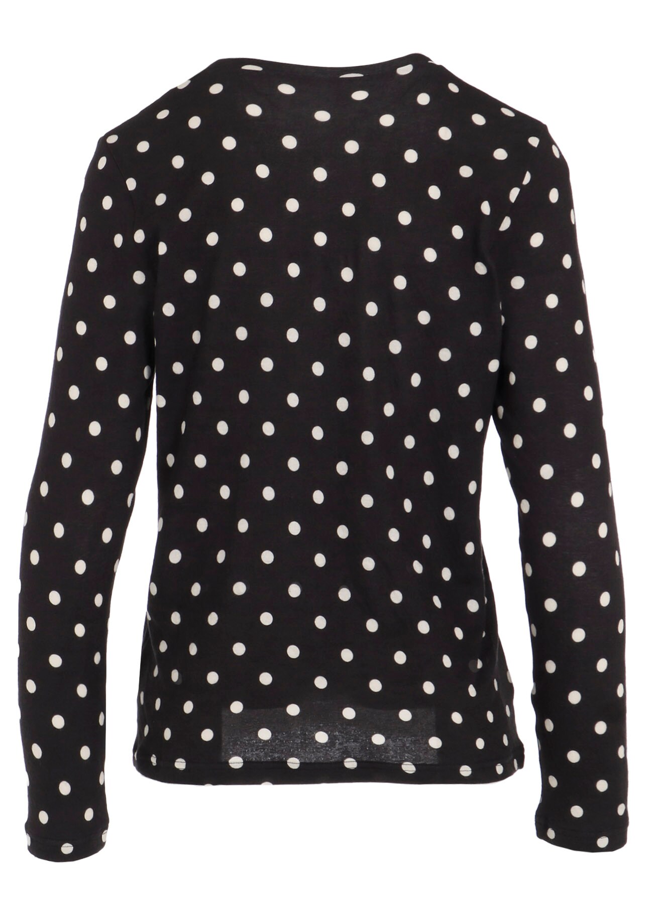80/1 DUAL-LAYER JERSEY DOT PRINT CREW NECK SHIRT