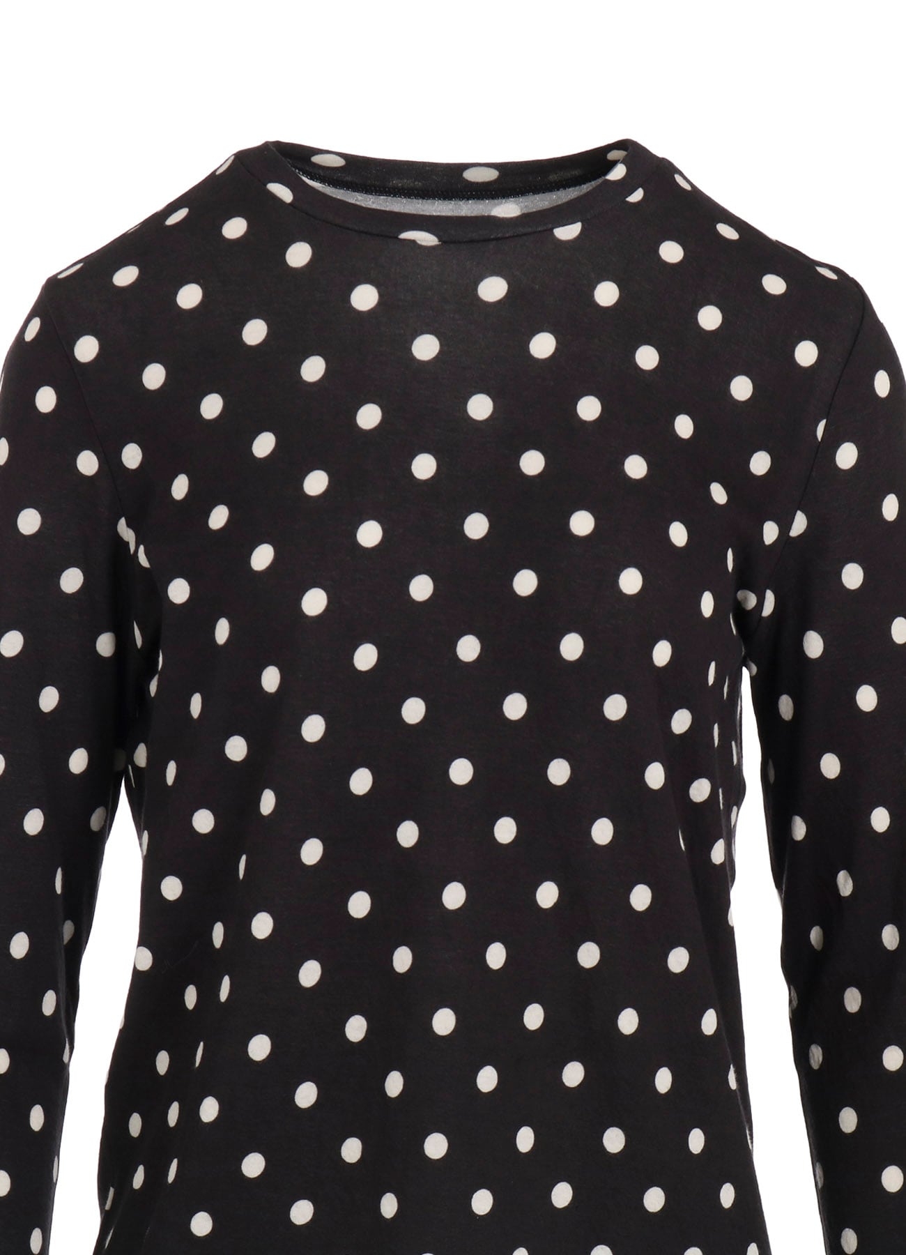 80/1 DUAL-LAYER JERSEY DOT PRINT CREW NECK SHIRT