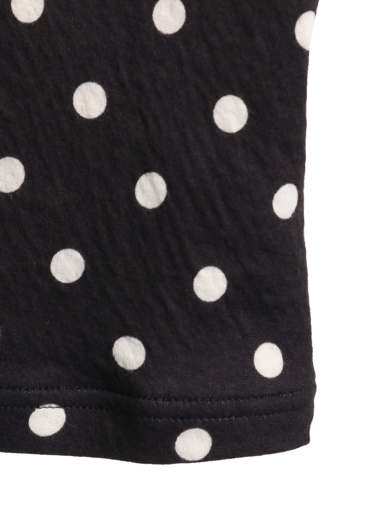 80/1 DUAL-LAYER JERSEY DOT PRINT CREW NECK SHIRT