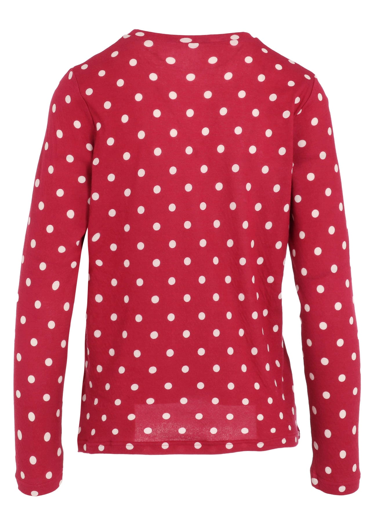 80/1 DUAL-LAYER JERSEY DOT PRINT CREW NECK SHIRT