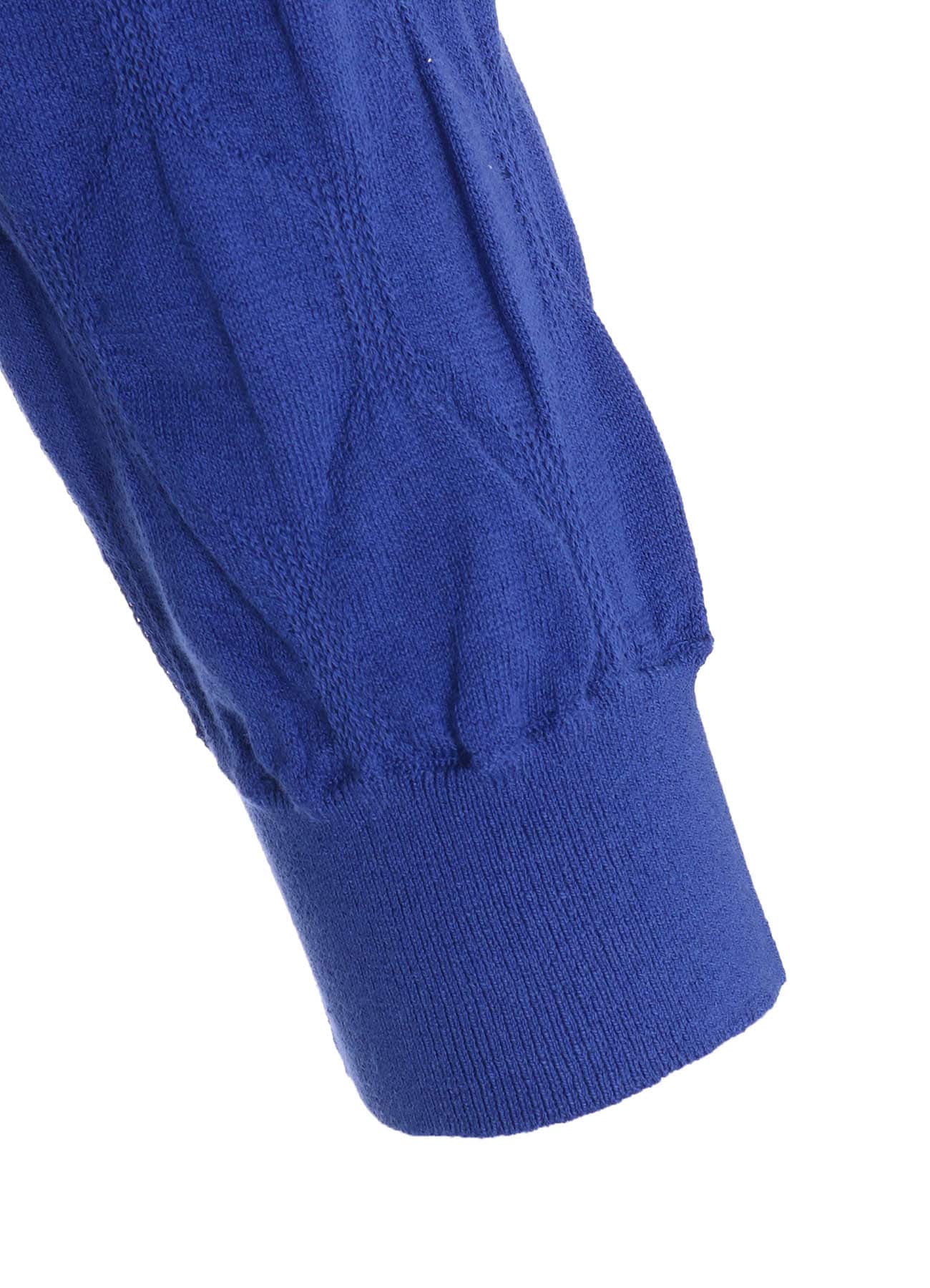 COTTON SILK SHIRRING KNIT PULLOVER