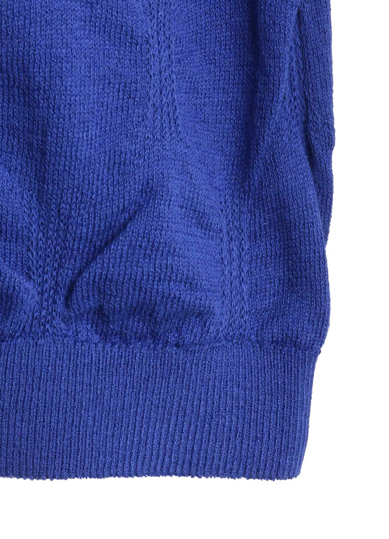 COTTON SILK SHIRRING KNIT PULLOVER