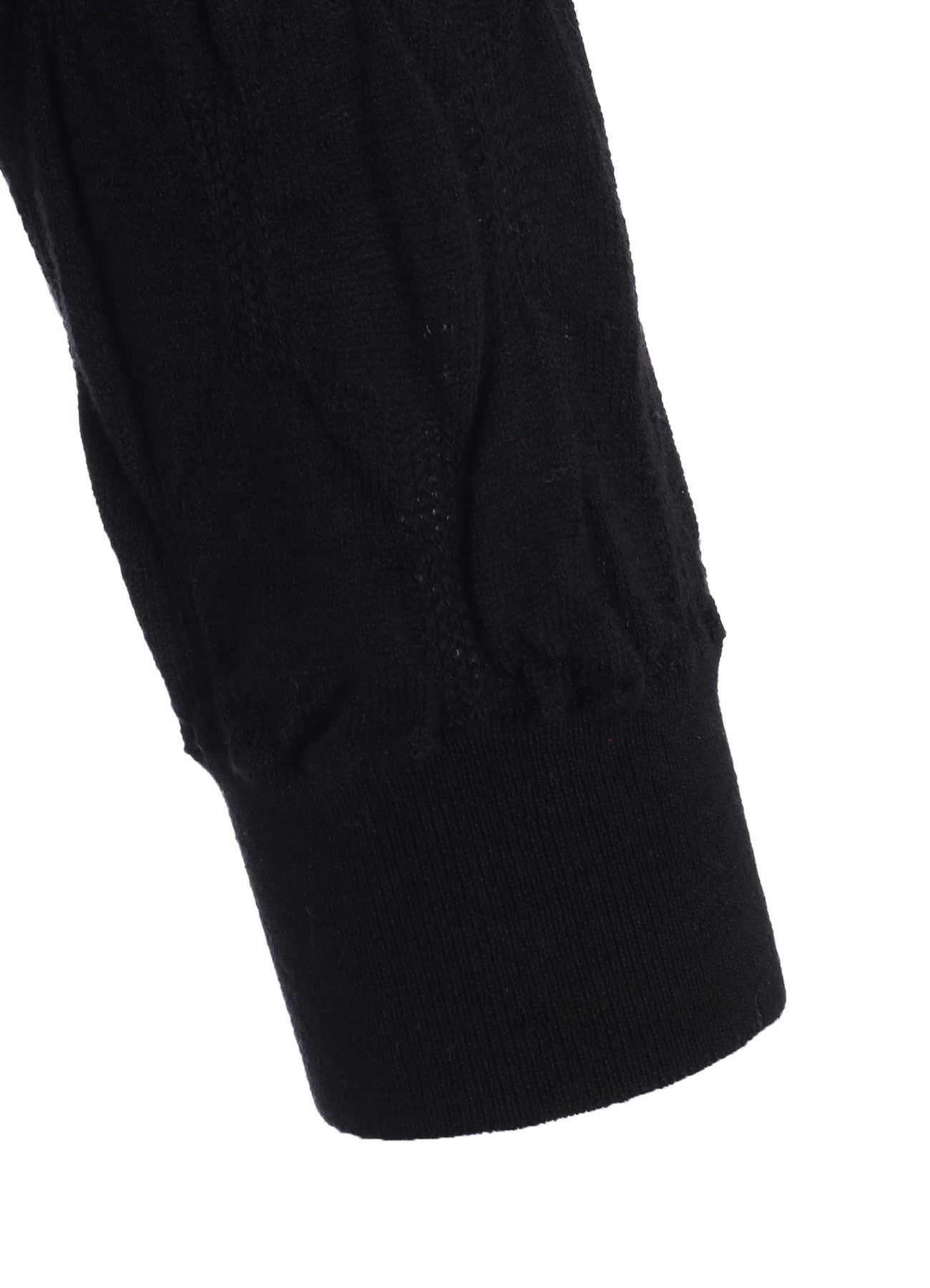 COTTON SILK SHIRRING KNIT PULLOVER