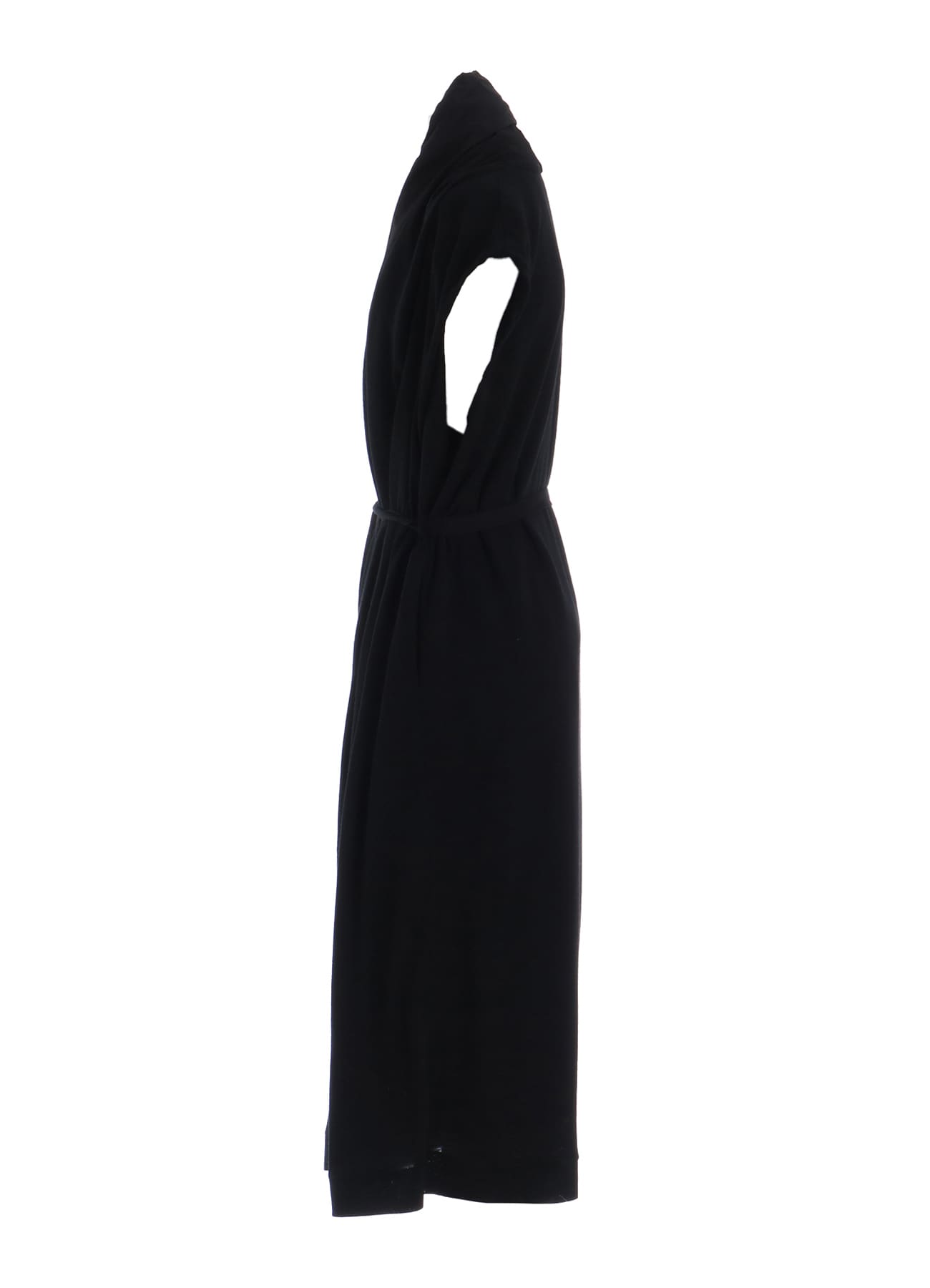 WOOL JERSEY + COTTON SILK LOAN LONG GILET