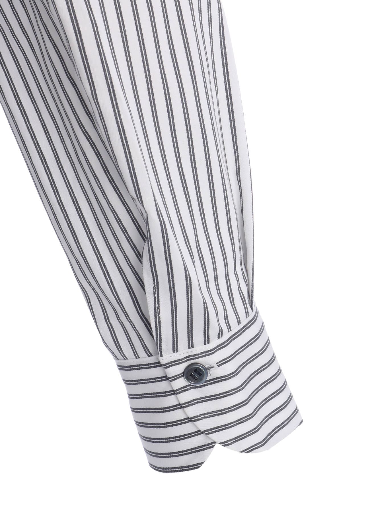 SATIN STRIPE FLOWER PRINT SHIRT