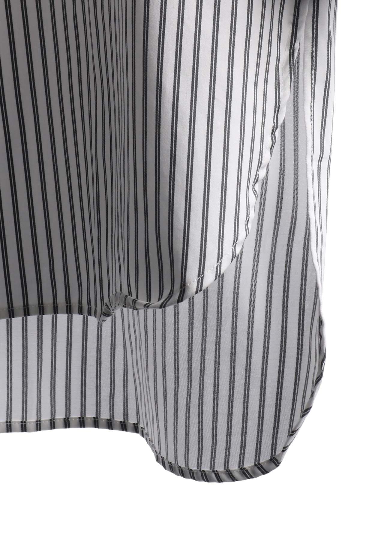 SATIN STRIPE FLOWER PRINT SHIRT