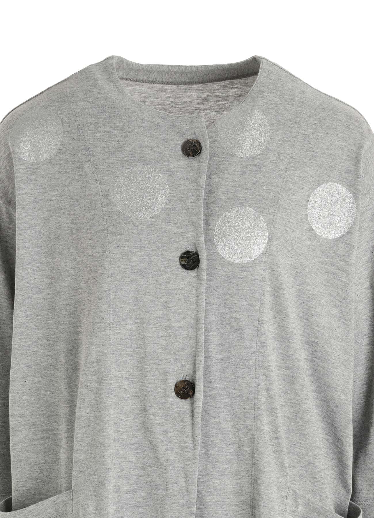 40/1 COTTON RAYON JERSEY DOT PRINT CARDIGAN