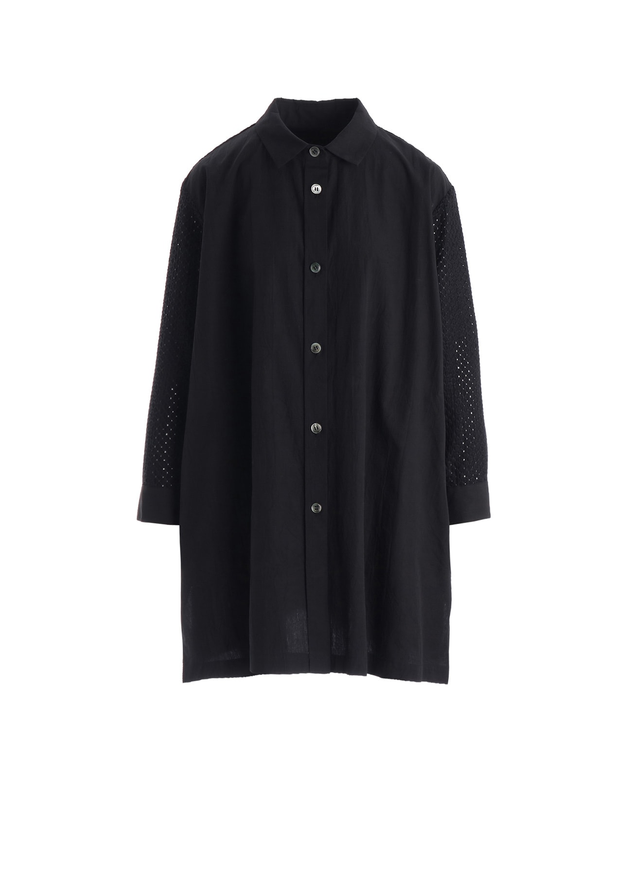 POLYESTER GEORGETTE PRINT SHIRT COAT(FREE SIZE Dark Navy): Y's for
